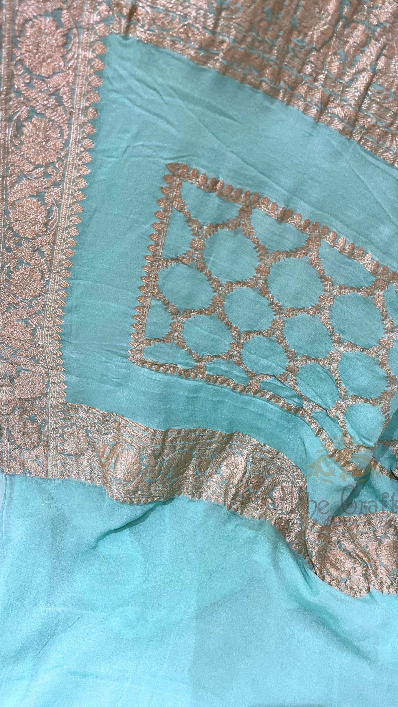Khaddi Georgette Handloom Banarasi Saree