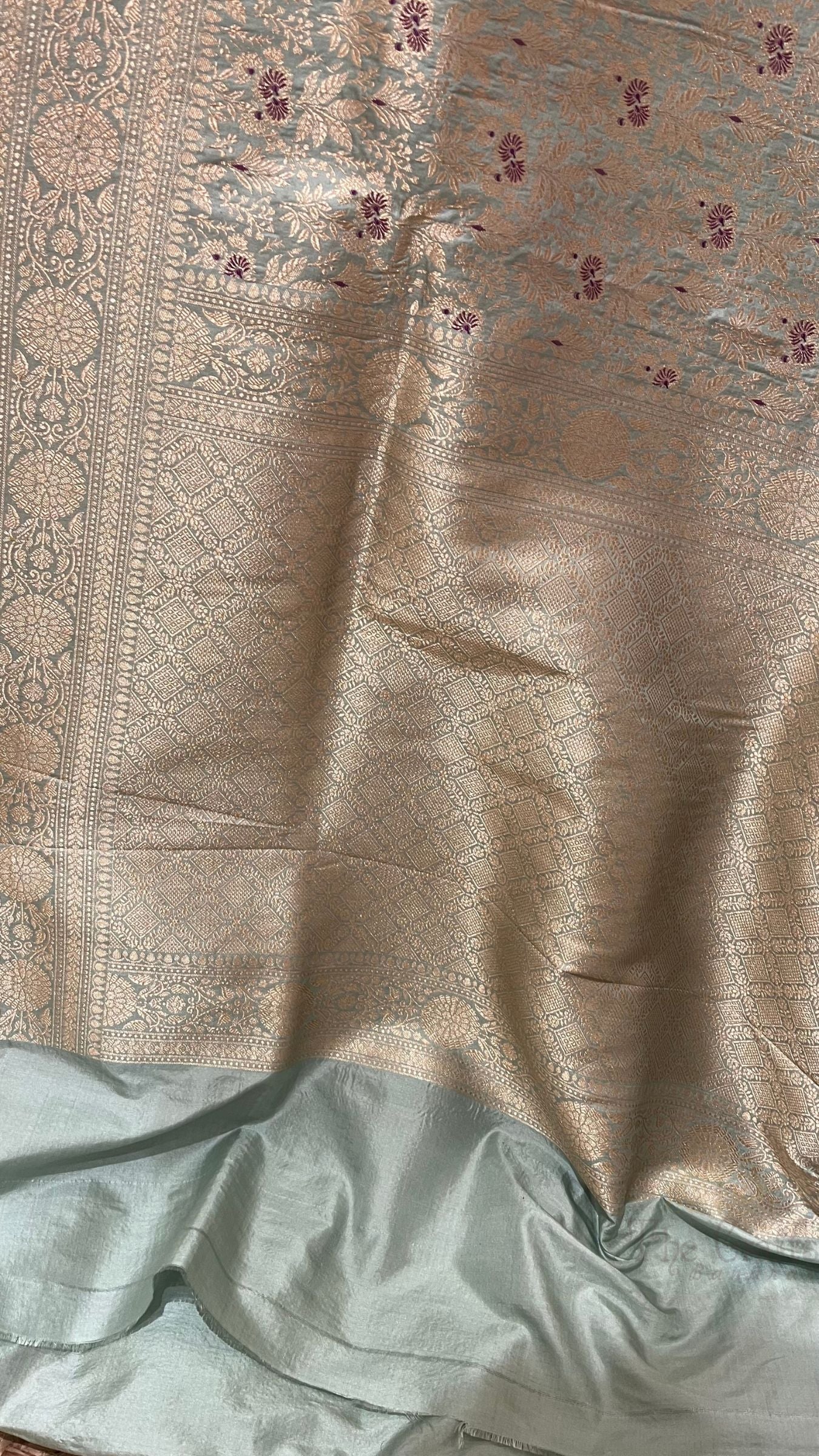 Pure Katan Silk Handloom Banarasi Saree - Tanchui Brocade Meena