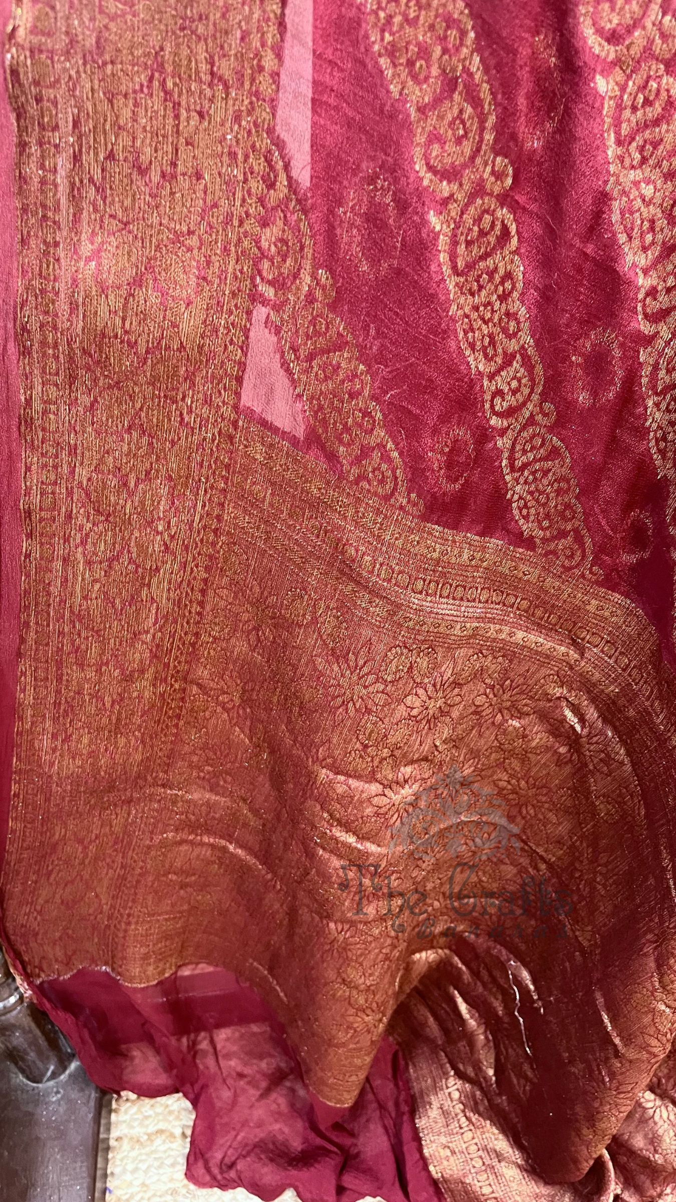 Pure Khaddi Chiffon Banarasi Saree