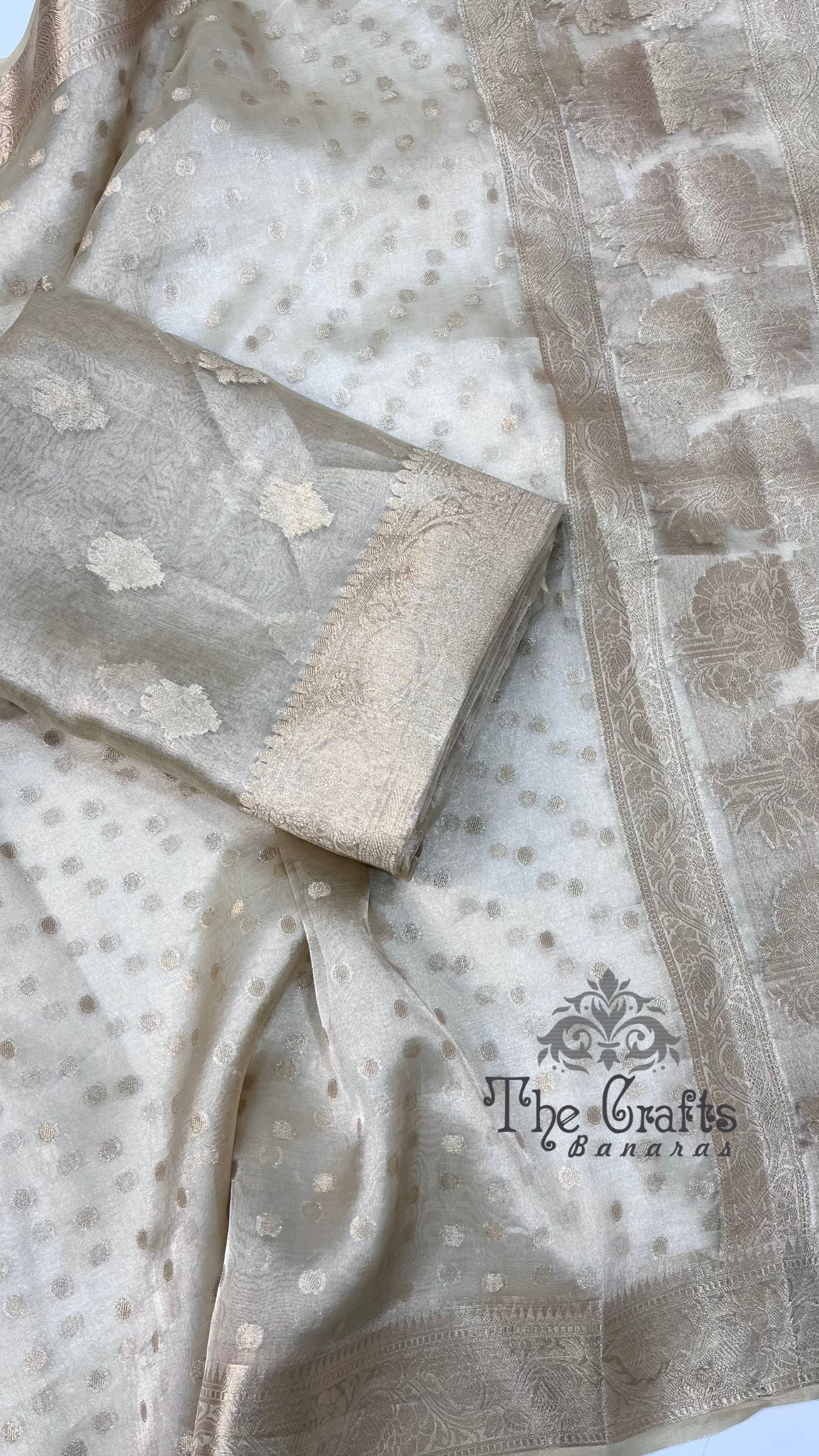 Pure Tissue Silk Banarasi Dress Material