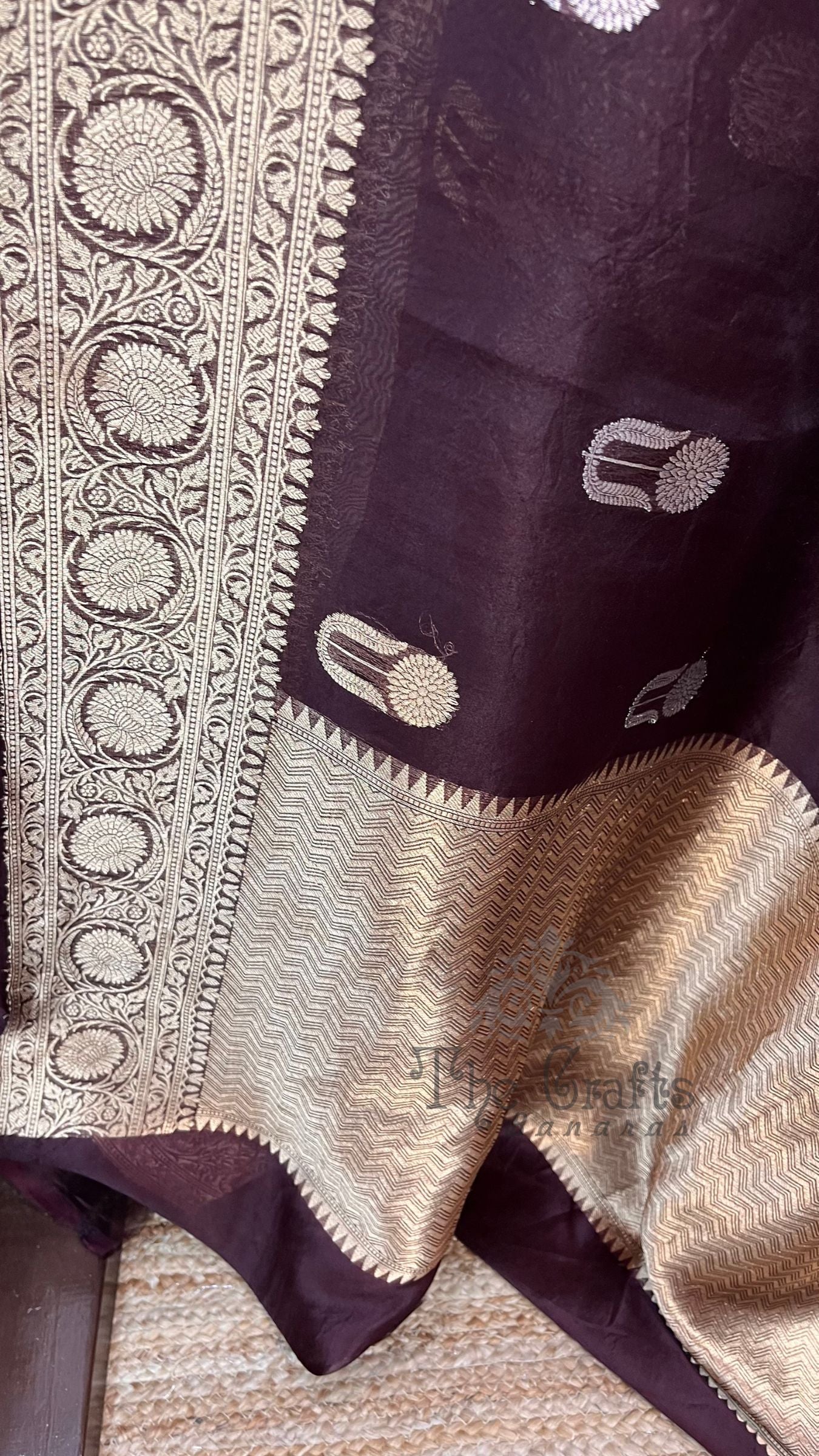 Pure Kora Silk Handloom Banarasi Saree