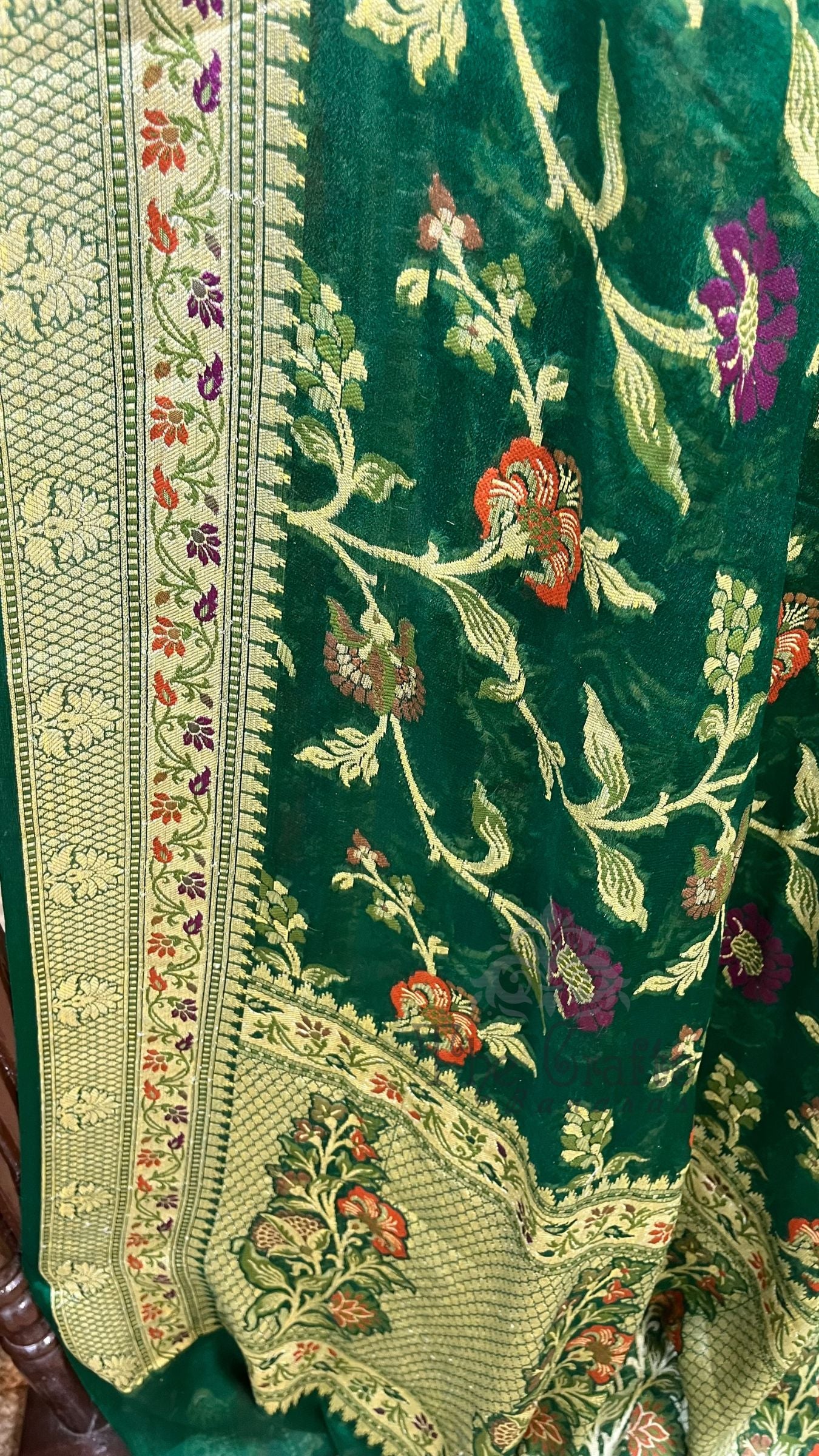 Pure Khaddi Chiffon Banarasi Saree