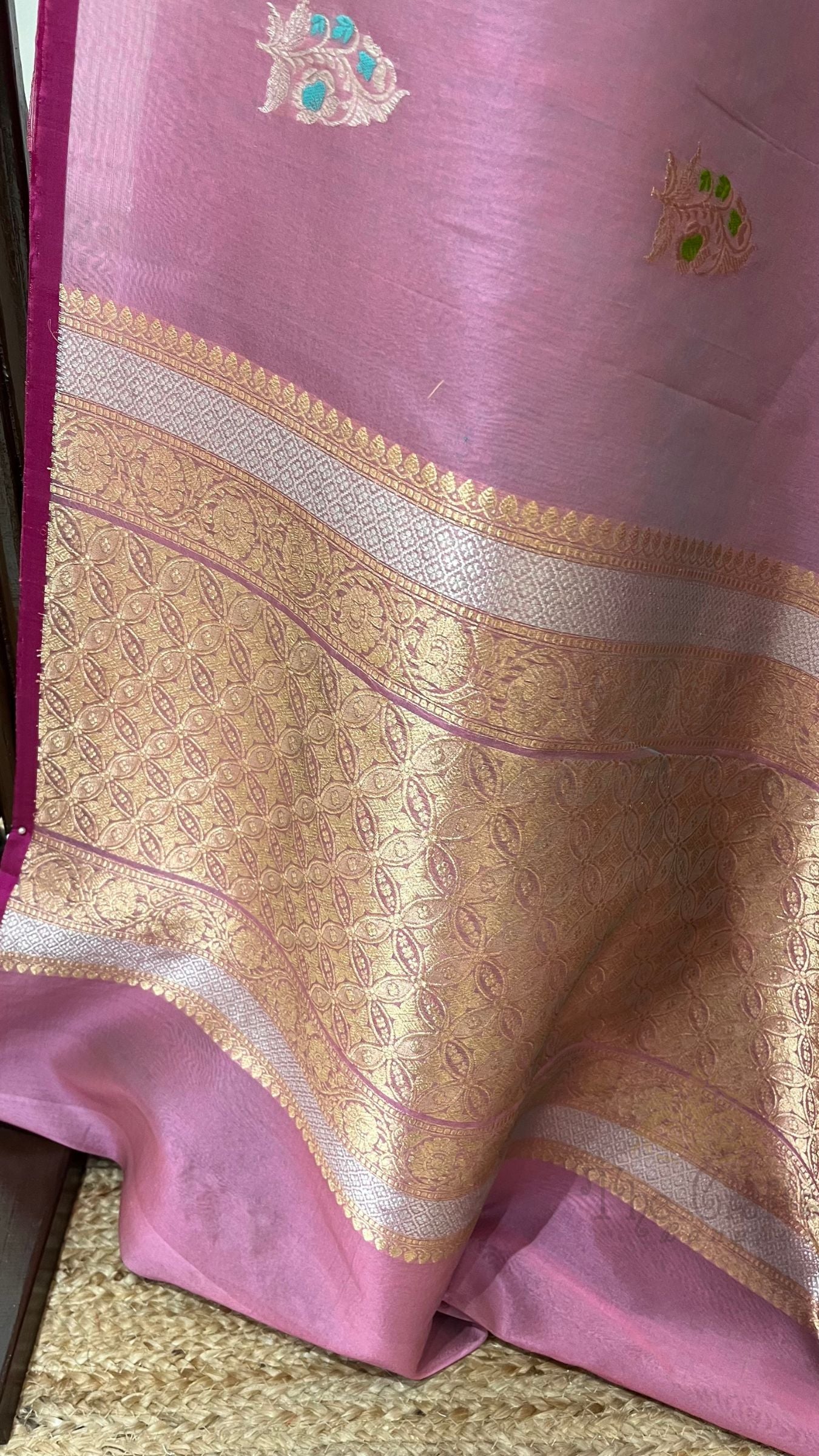 Pure Kora Silk Handloom Banarasi Saree