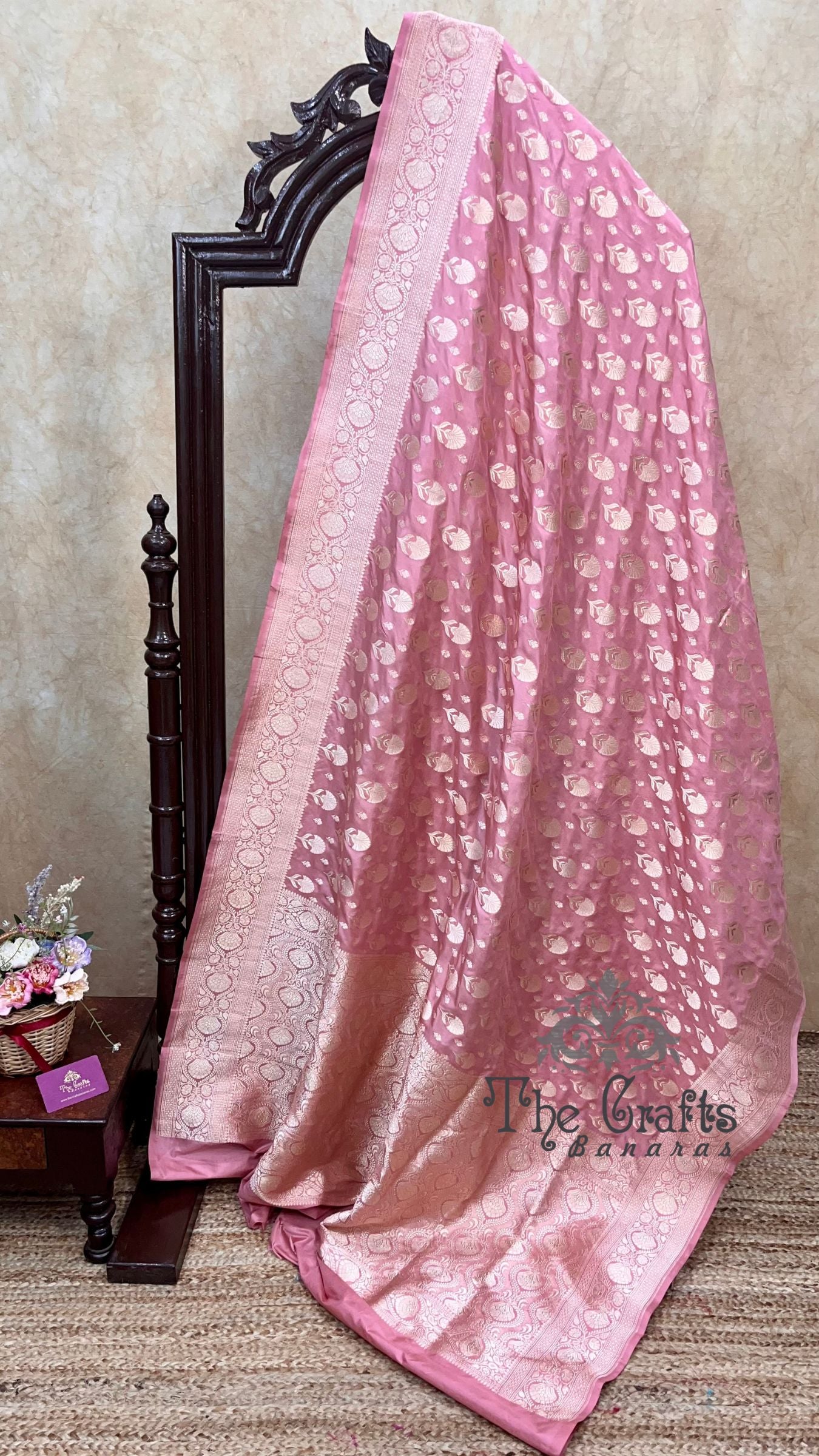 Pure Katan Silk Handloom Banarasi Saree - Jaal work