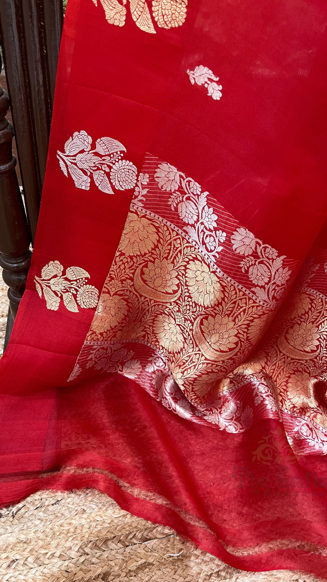 Pure Kora Silk Handloom Banarasi Saree