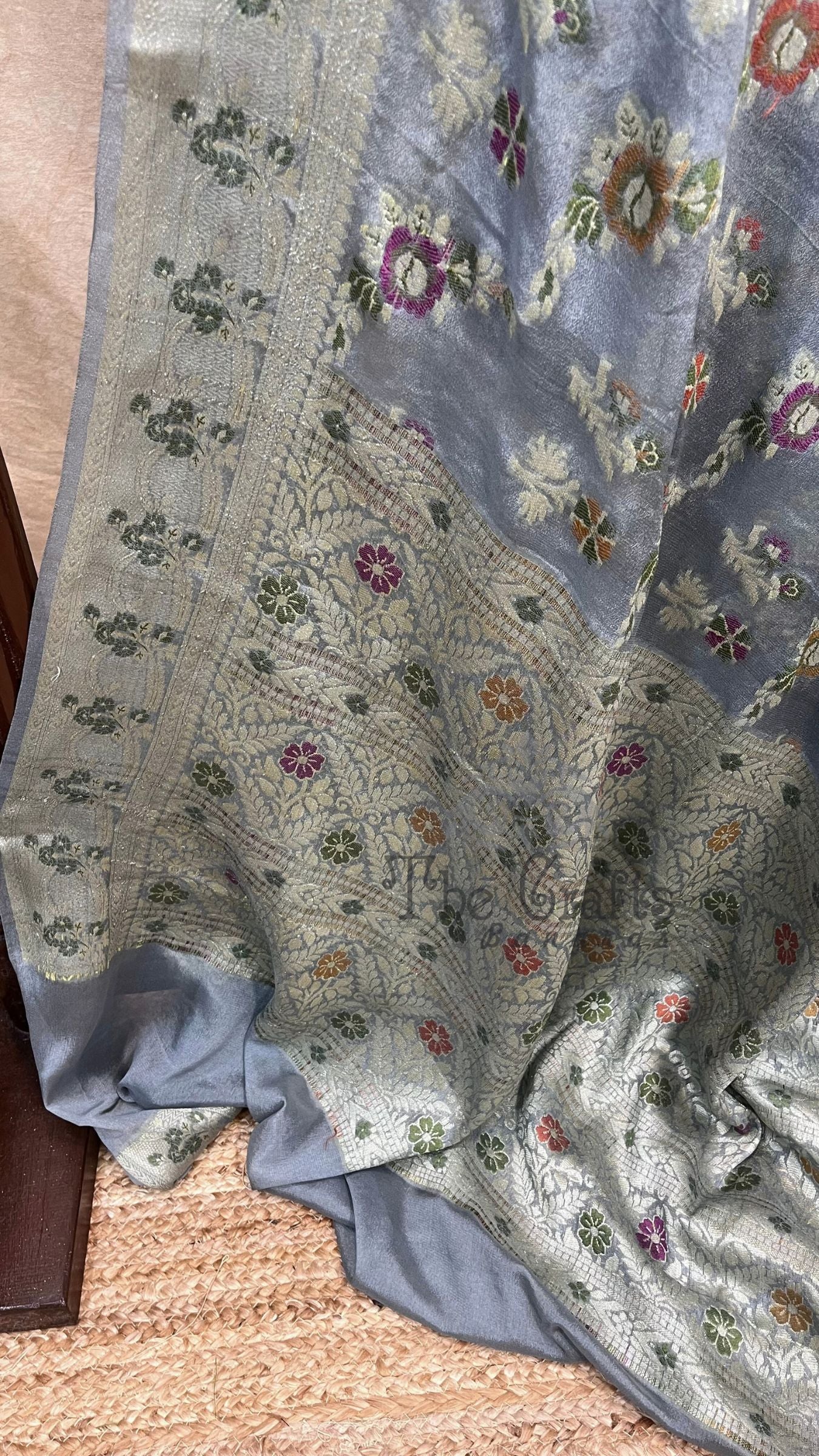 Pure Khaddi Chiffon Banarasi Saree