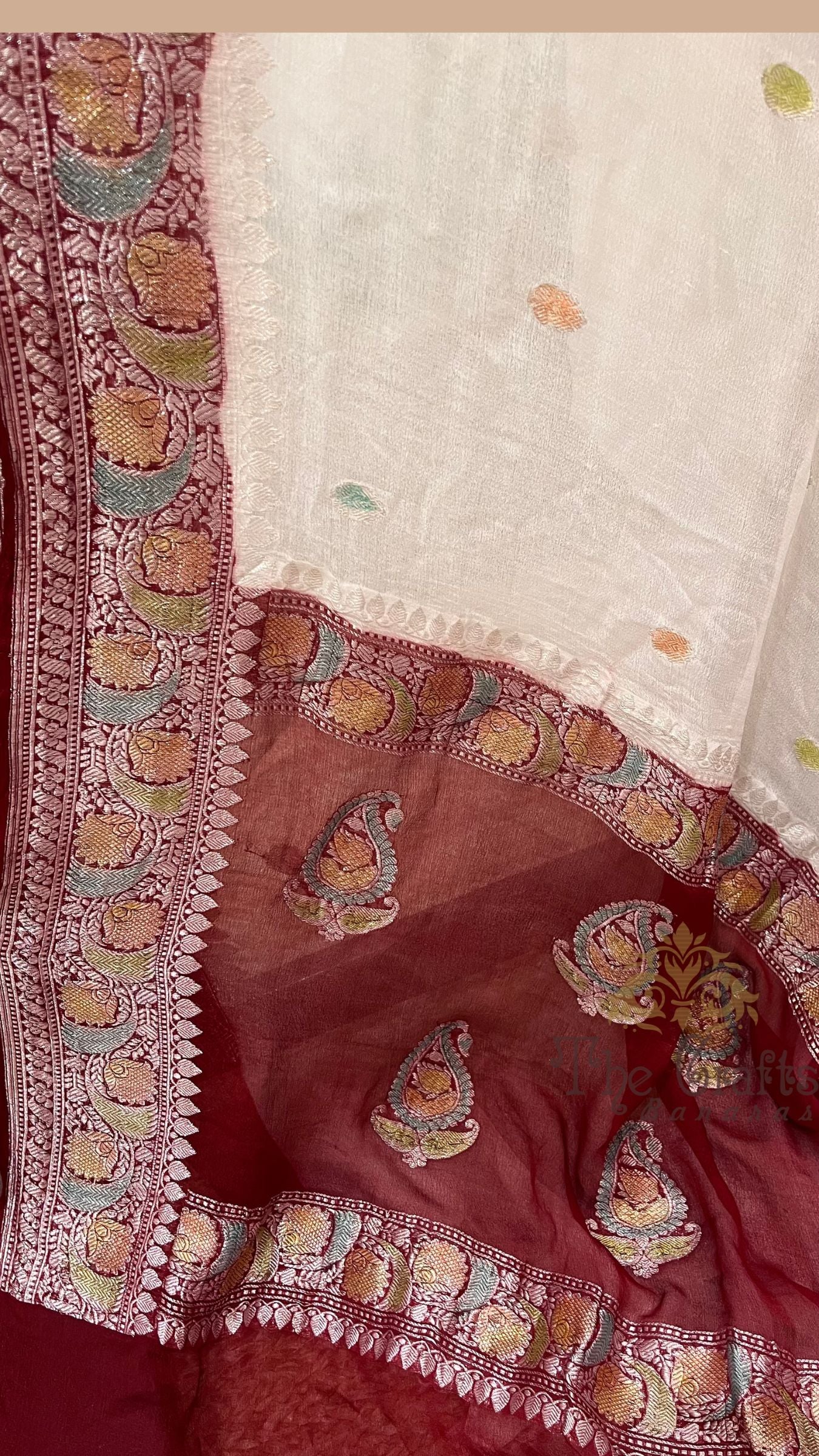 Pure Georgette Handloom Banarasi Saree