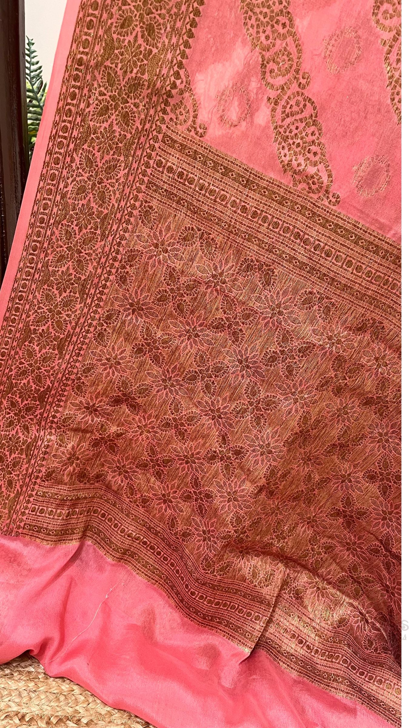 Pure Khaddi Chiffon Banarasi Saree