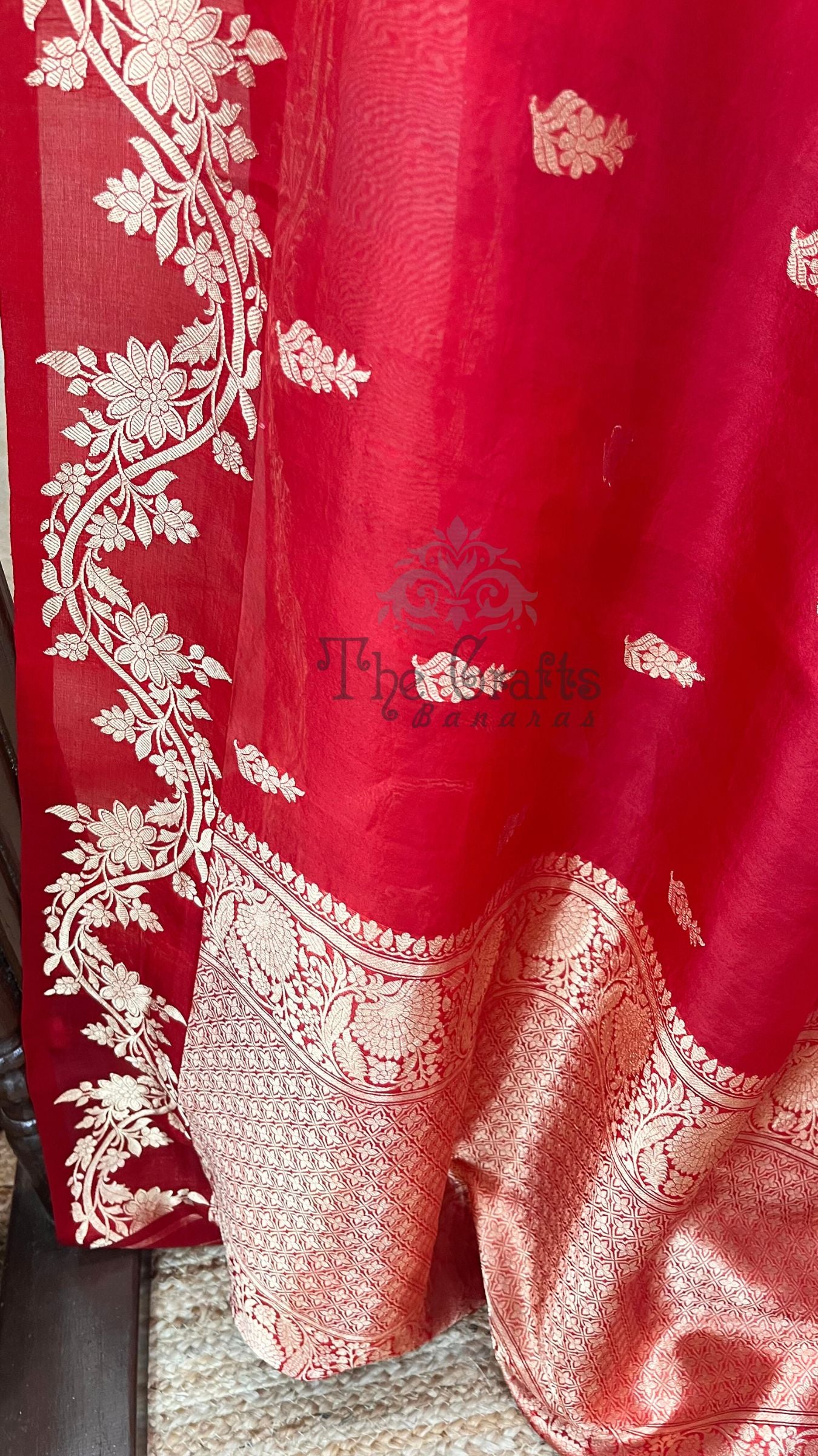 Pure Kora Silk Handloom Banarasi Saree