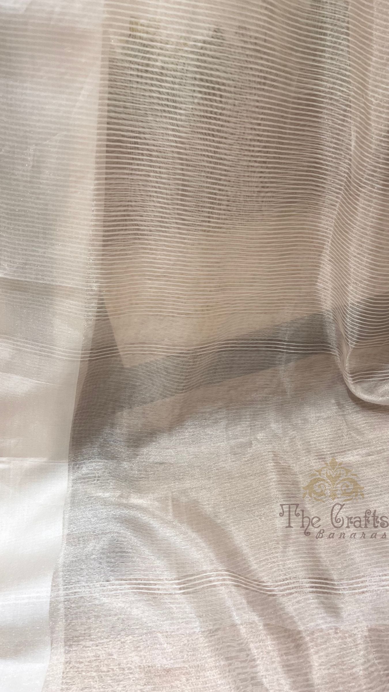 Pure Tissue Silk Handloom Banarasi Saree - with Satin Border