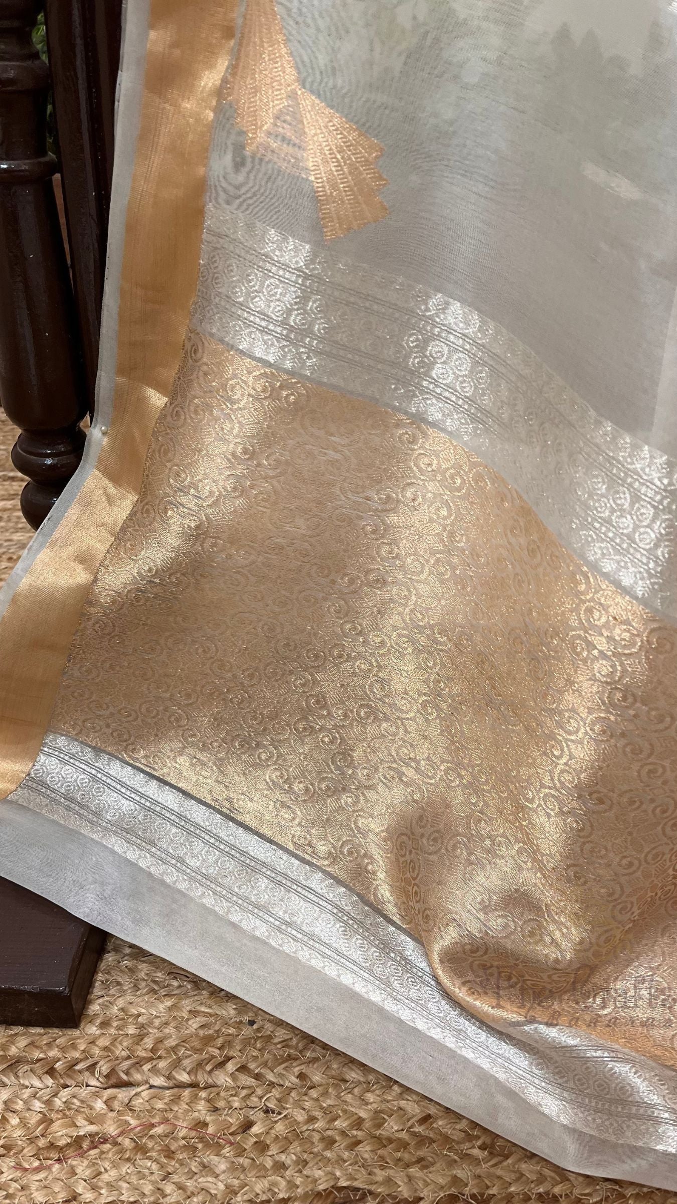Pure Kora Silk Handloom Banarasi Saree