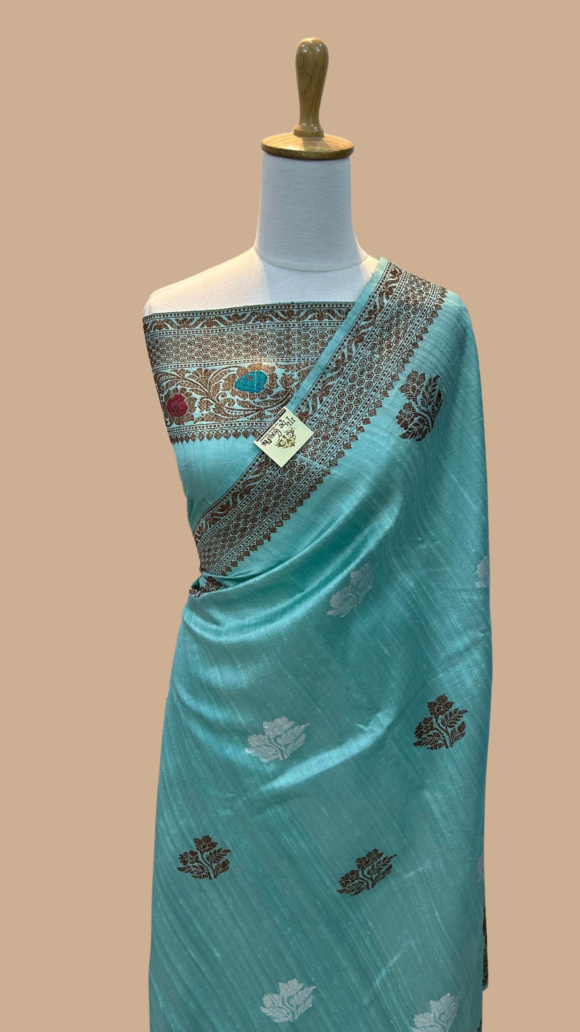 Pure Tussar Silk Handloom Banarasi Saree