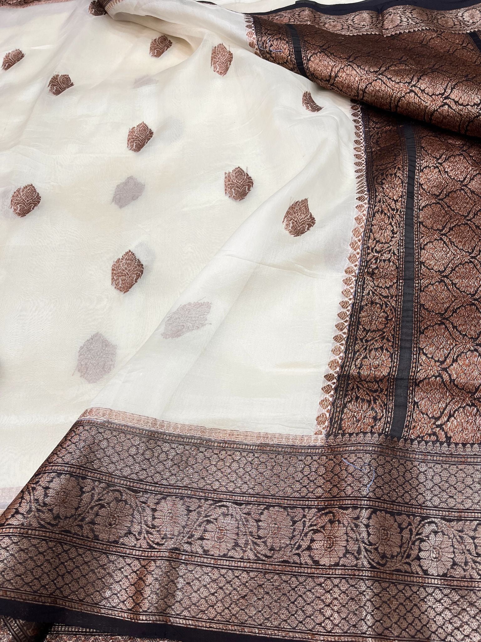 Pure Kora Silk Handloom Banarasi Saree