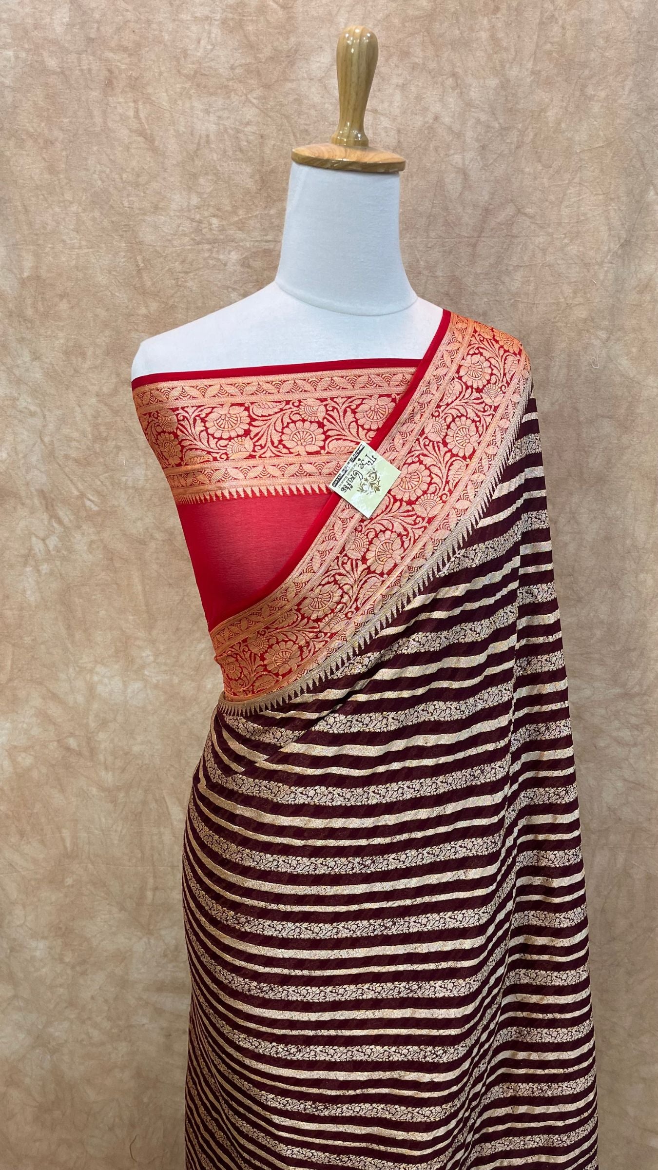 Pure Khaddi Chiffon Banarasi Saree