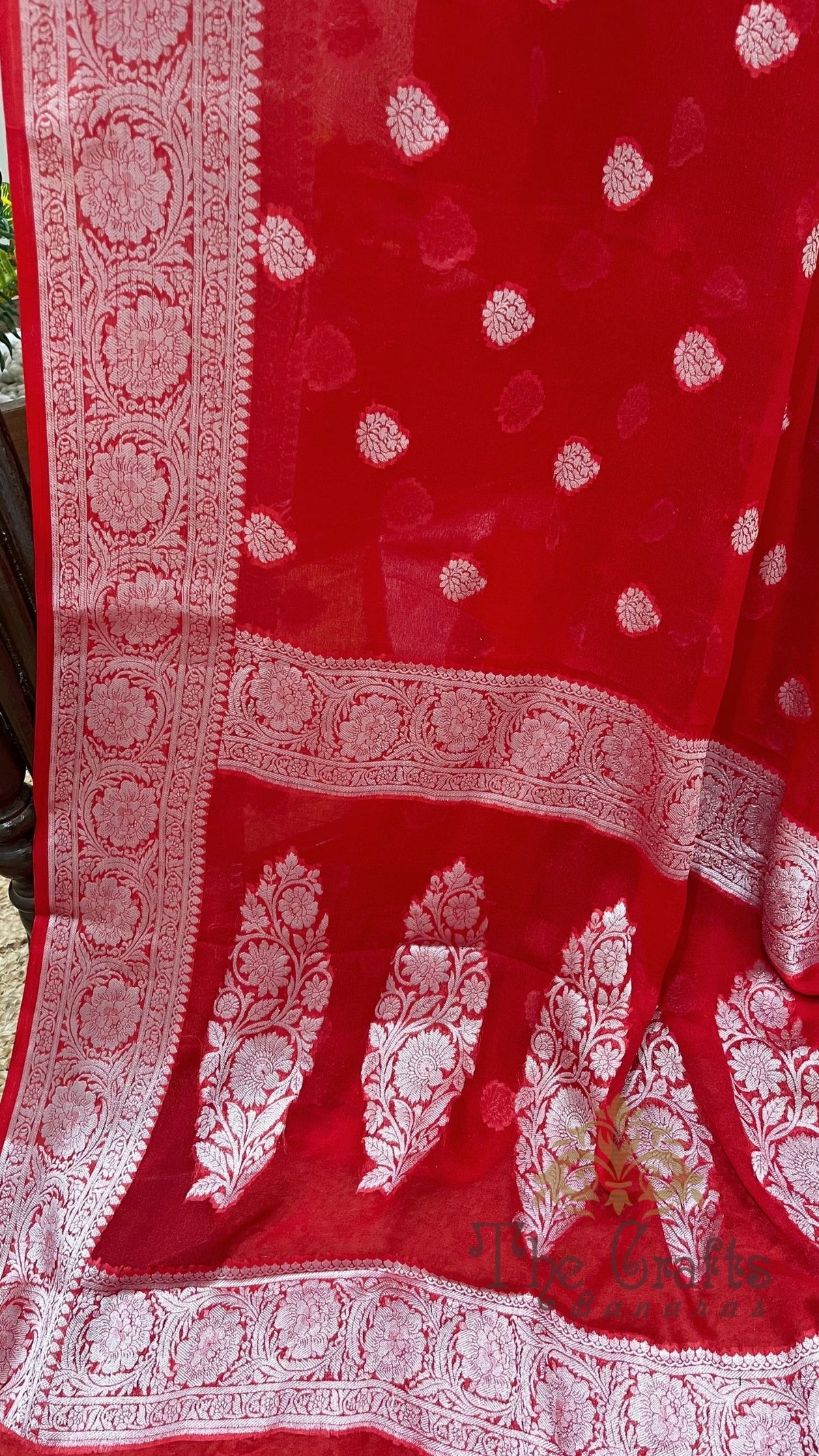 Pure Khaddi Chiffon Banarasi Saree