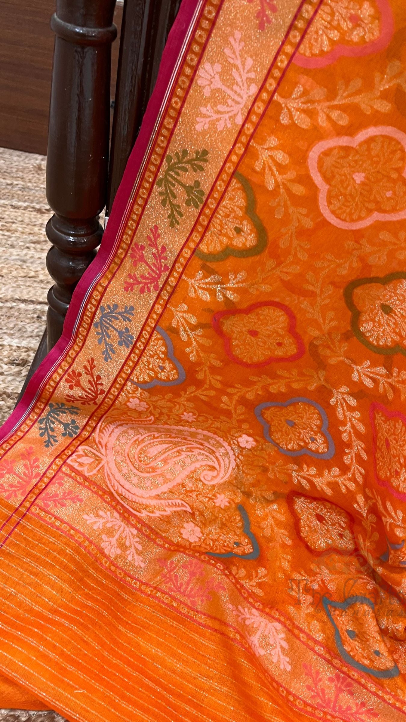 Pure Ektara Cotton Jamdani Banarasi Saree - Tilfi
