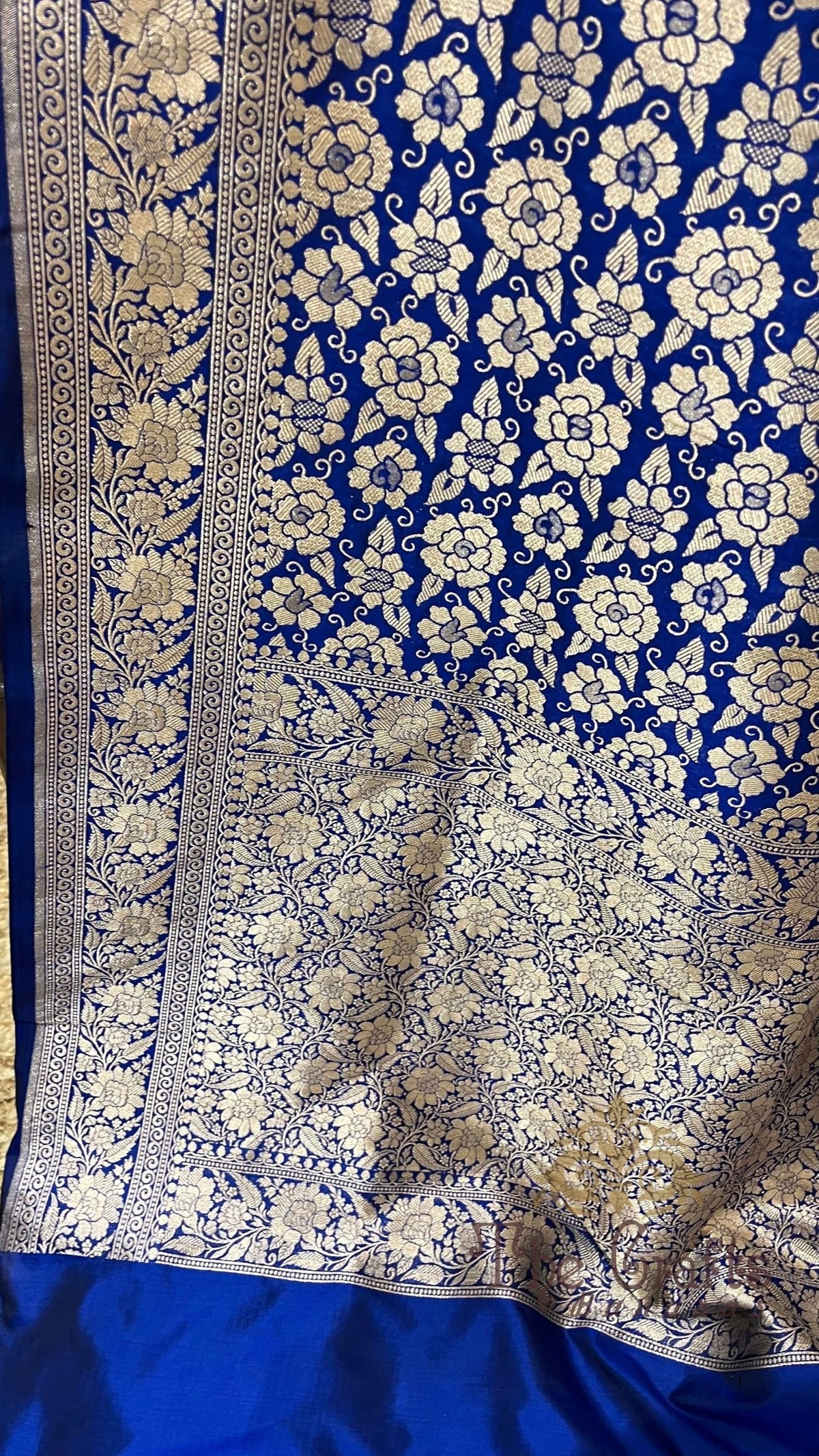Pure Katan Silk Handloom Banarasi Saree - Jaal work
