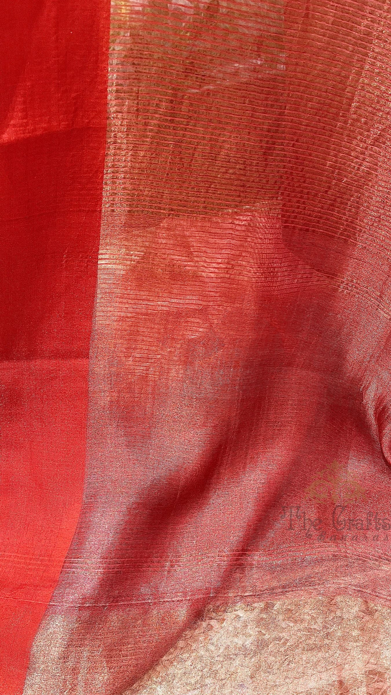 Pure Tissue Silk Handloom Banarasi Saree - with Satin Border