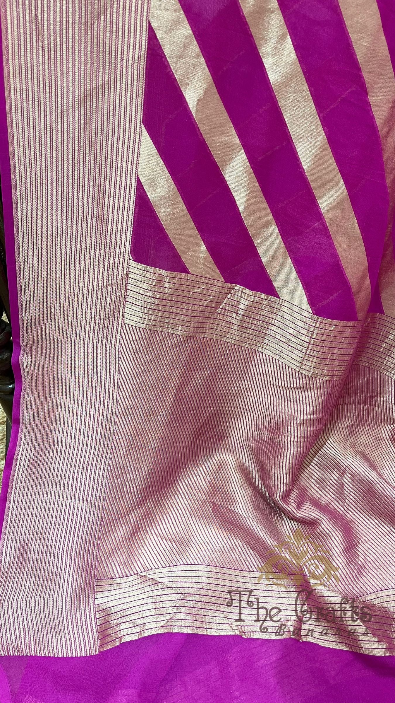 Khaddi Georgette Handloom Banarasi Saree