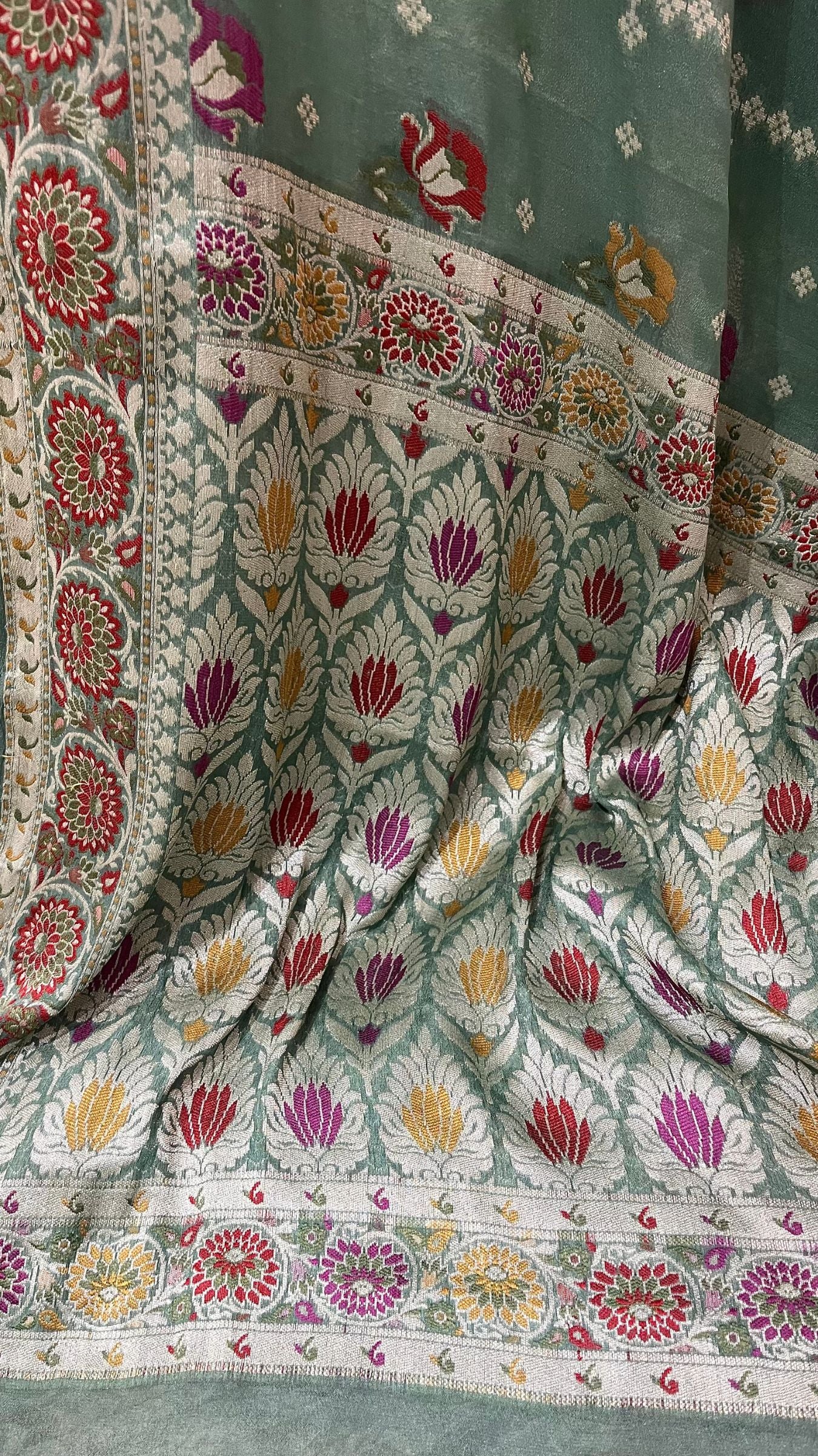 Pure Khaddi Chiffon Banarasi Saree