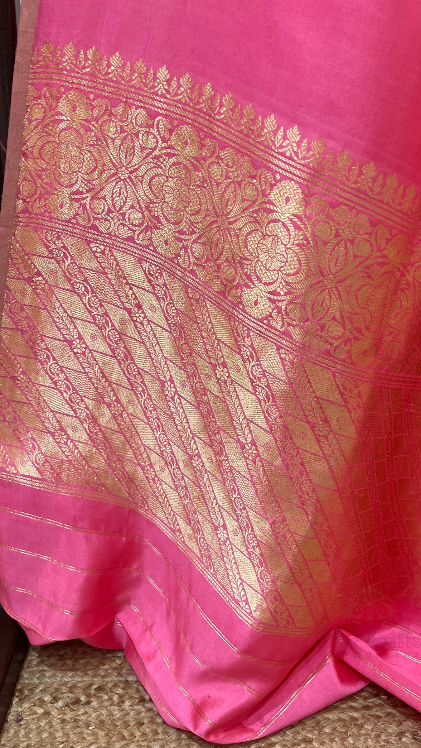 Pure  Mango Silk Handloom Banarasi Saree