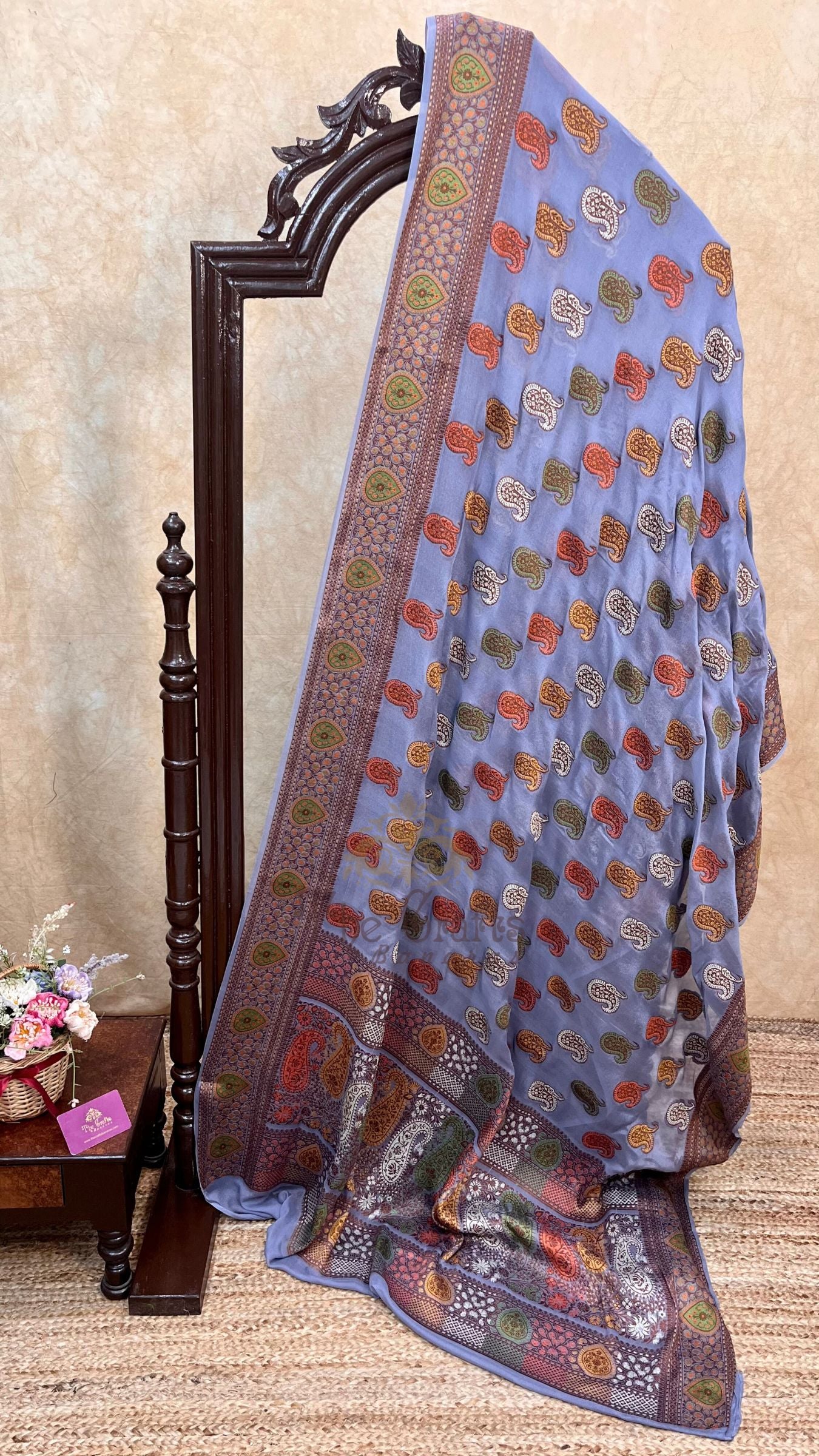 Pure Khaddi Chiffon Banarasi Saree