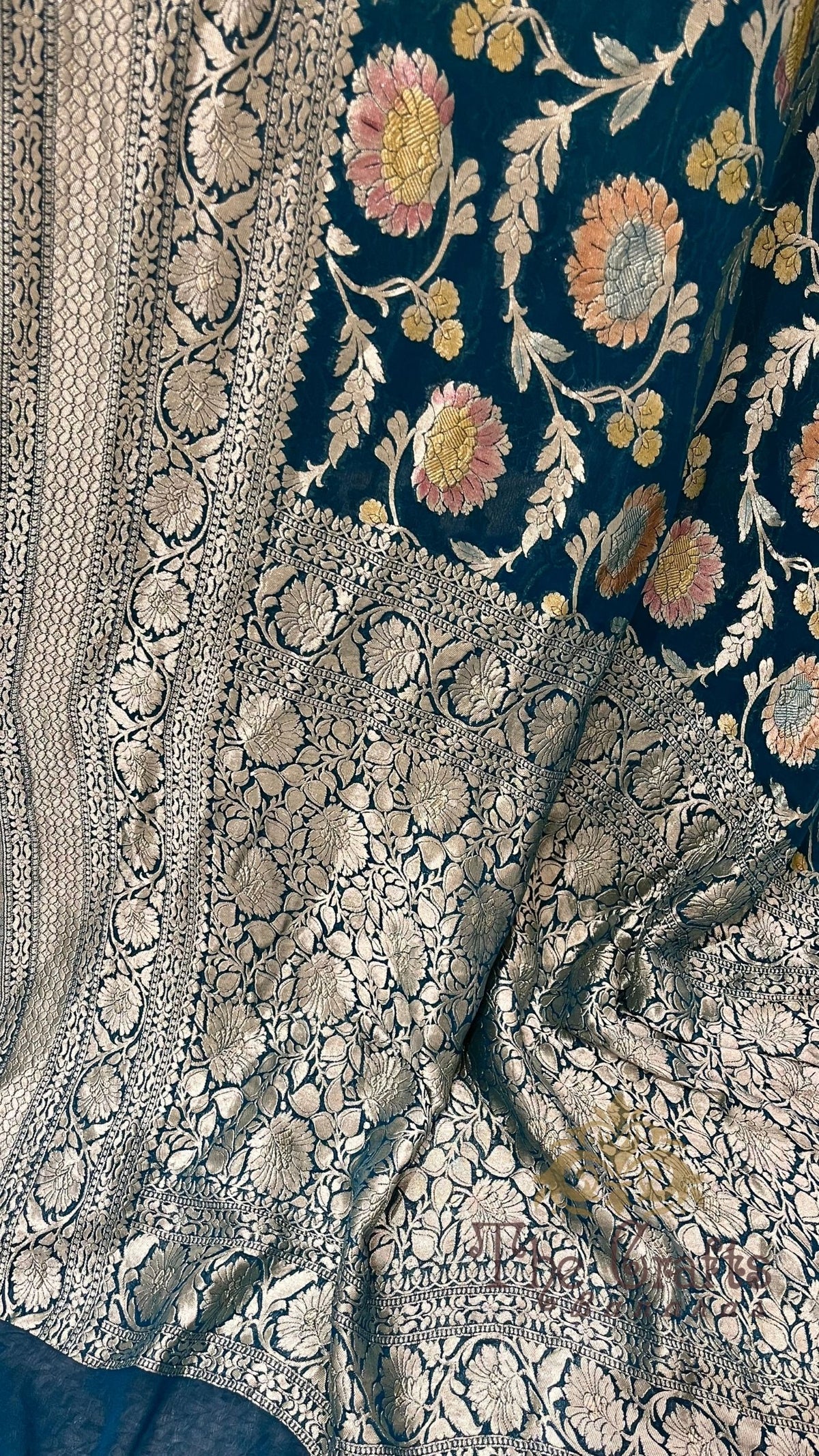 Khaddi Georgette Handloom Banarasi Saree