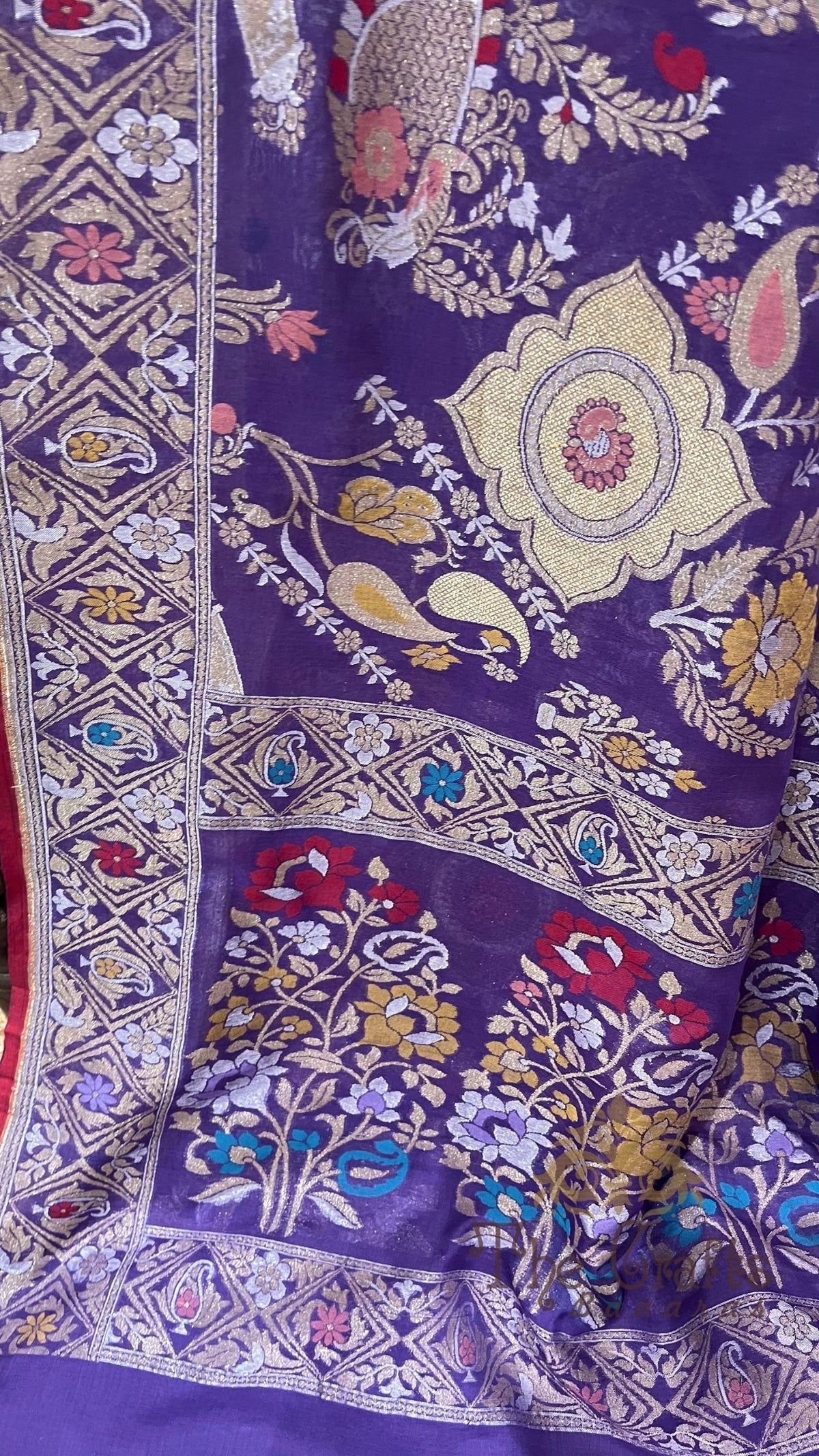 Pure Ektara Cotton Jamdani Banarasi Saree - Tilfi