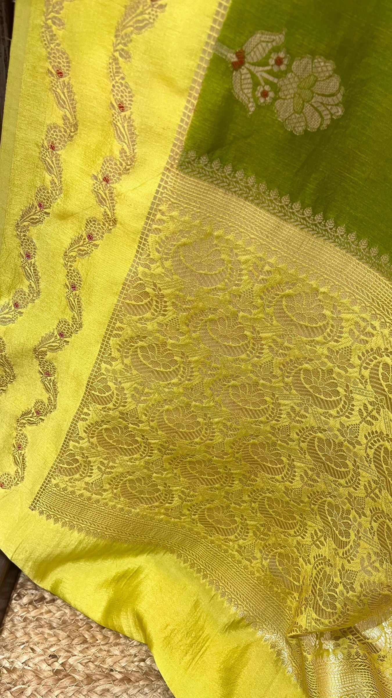 Pure Mango Silk Banarasi Saree