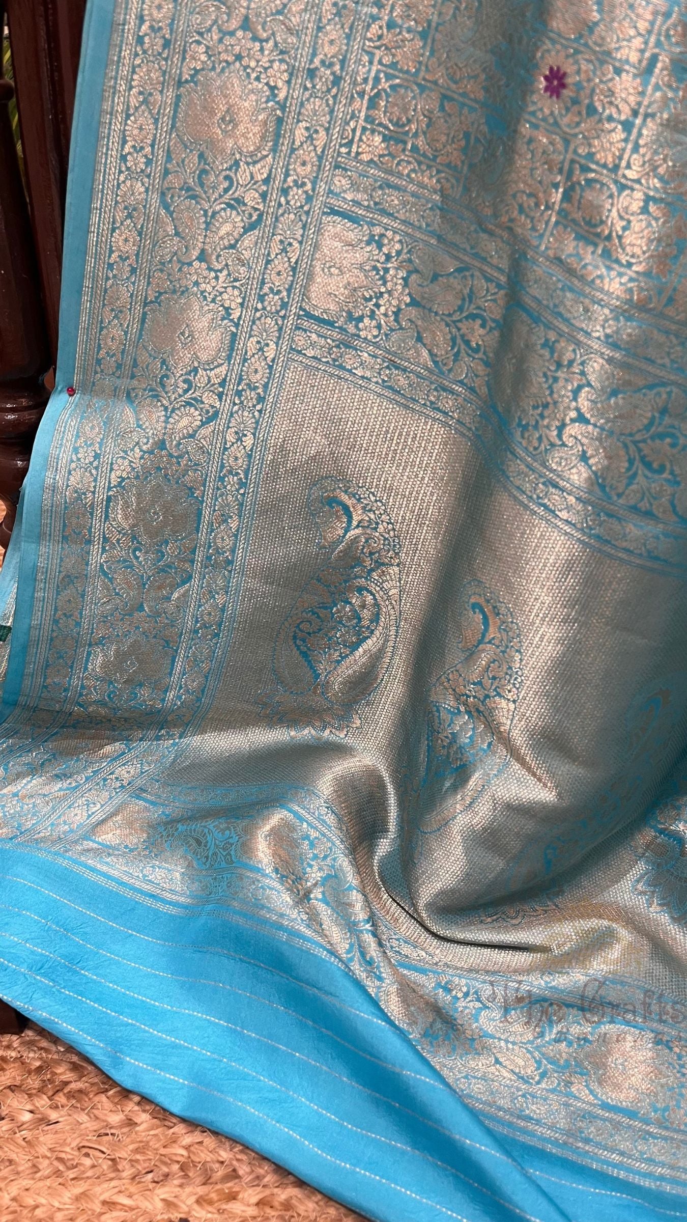 Pure Katan Silk Handloom Banarasi Saree - Tanchui Brocade Meena
