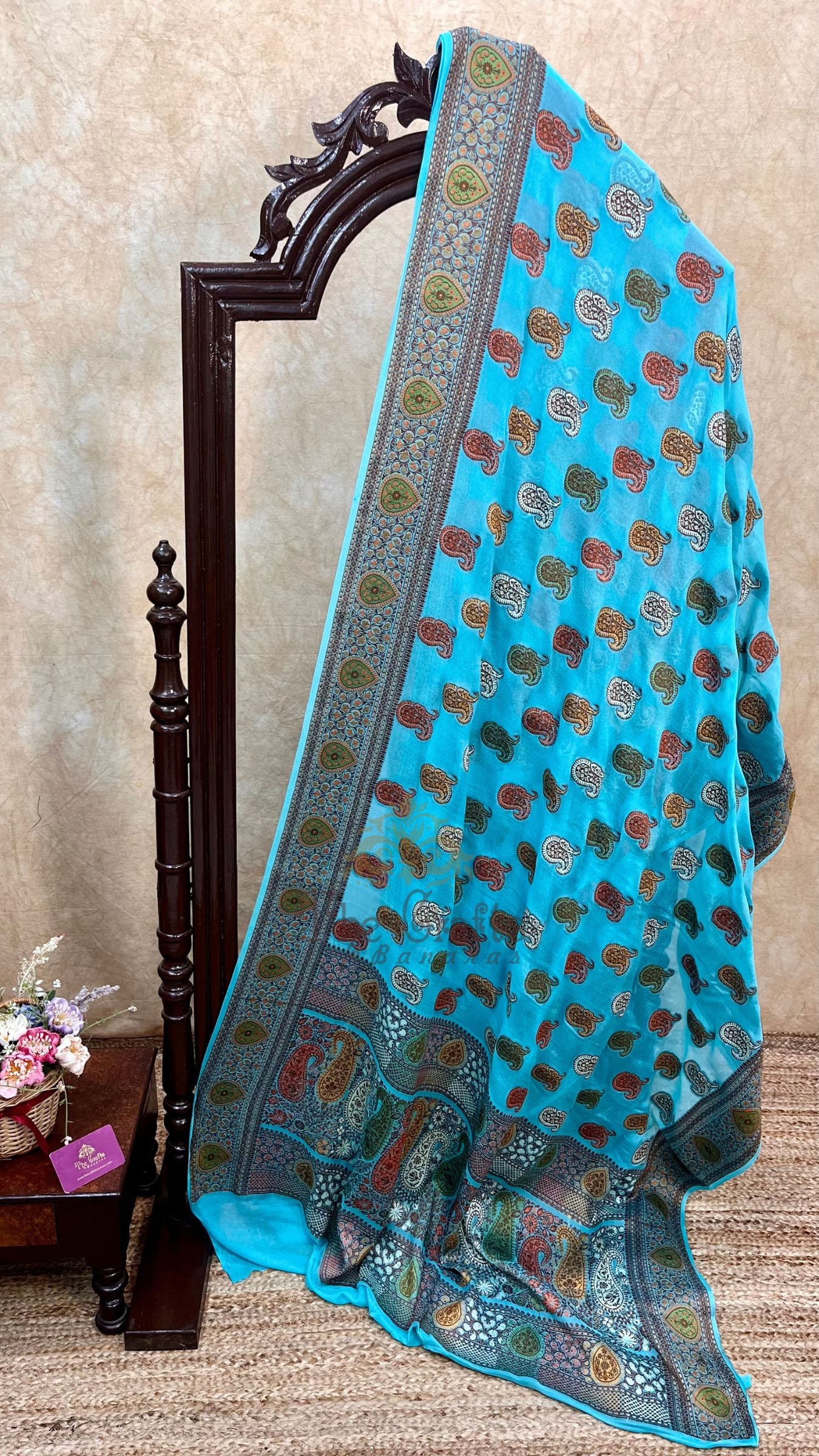 Pure Khaddi Chiffon Banarasi Saree