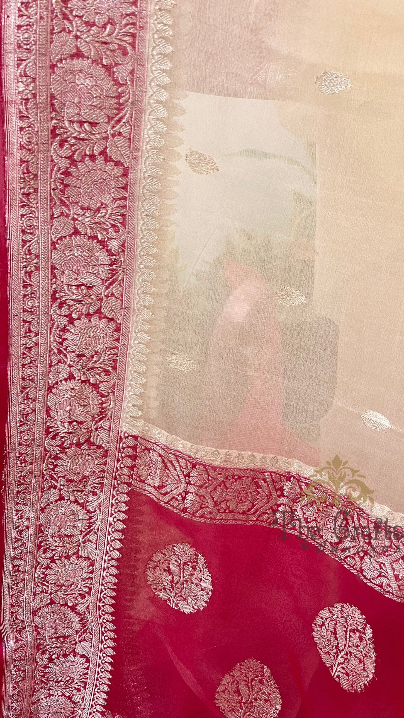 Pure Georgette Handloom Banarasi Saree
