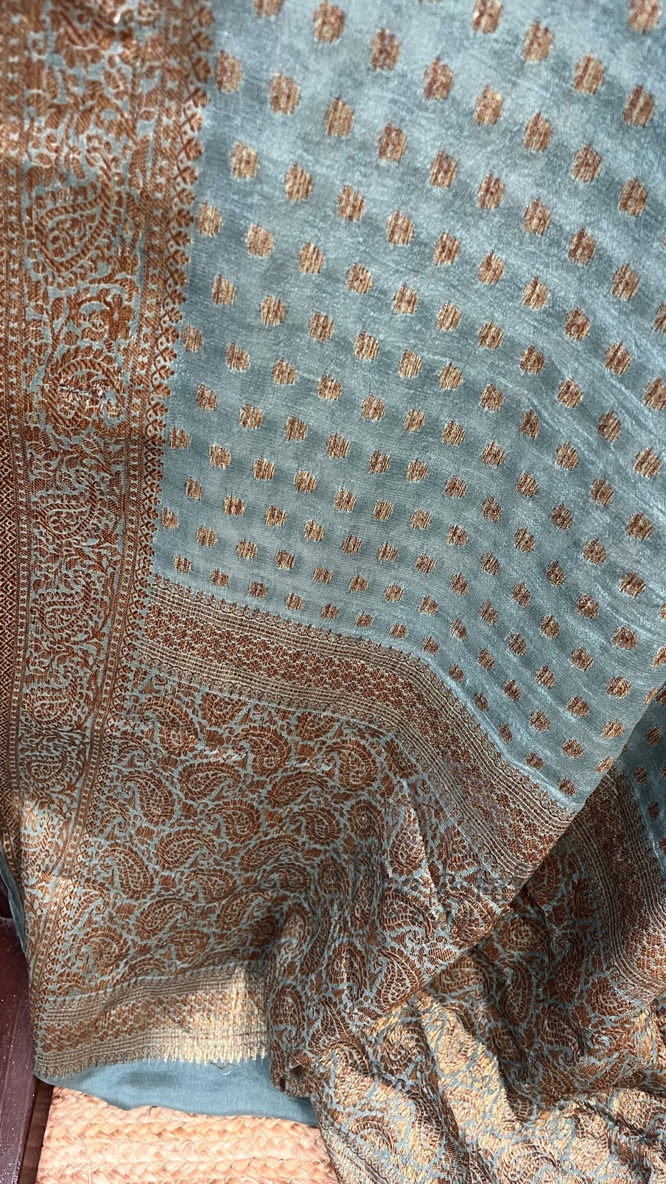 Pure Khaddi Chiffon Banarasi Saree