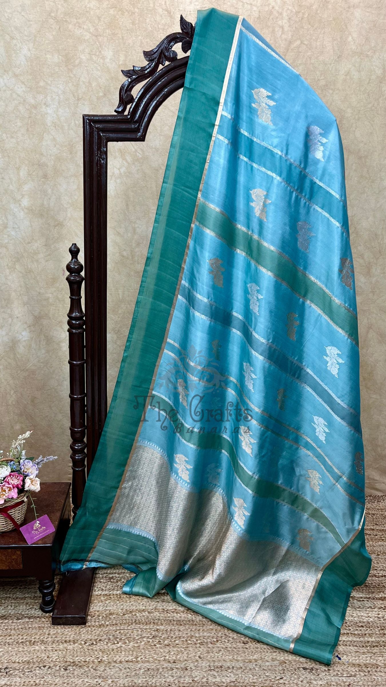 Pure  Mango Silk Handloom Banarasi Saree