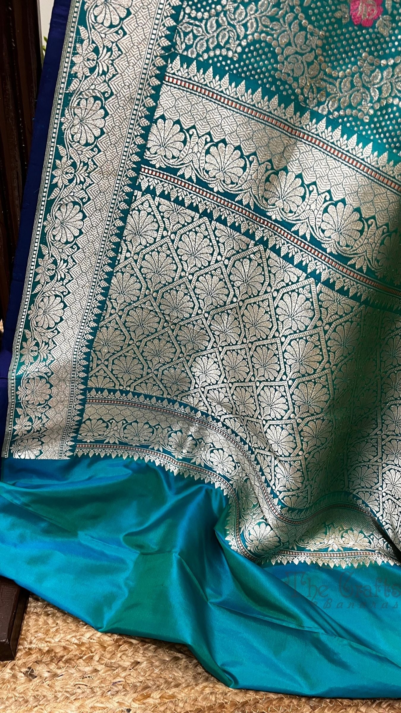 Pure Katan Silk Handloom Banarasi Saree - Kadhua Brocade Tilfi Meena