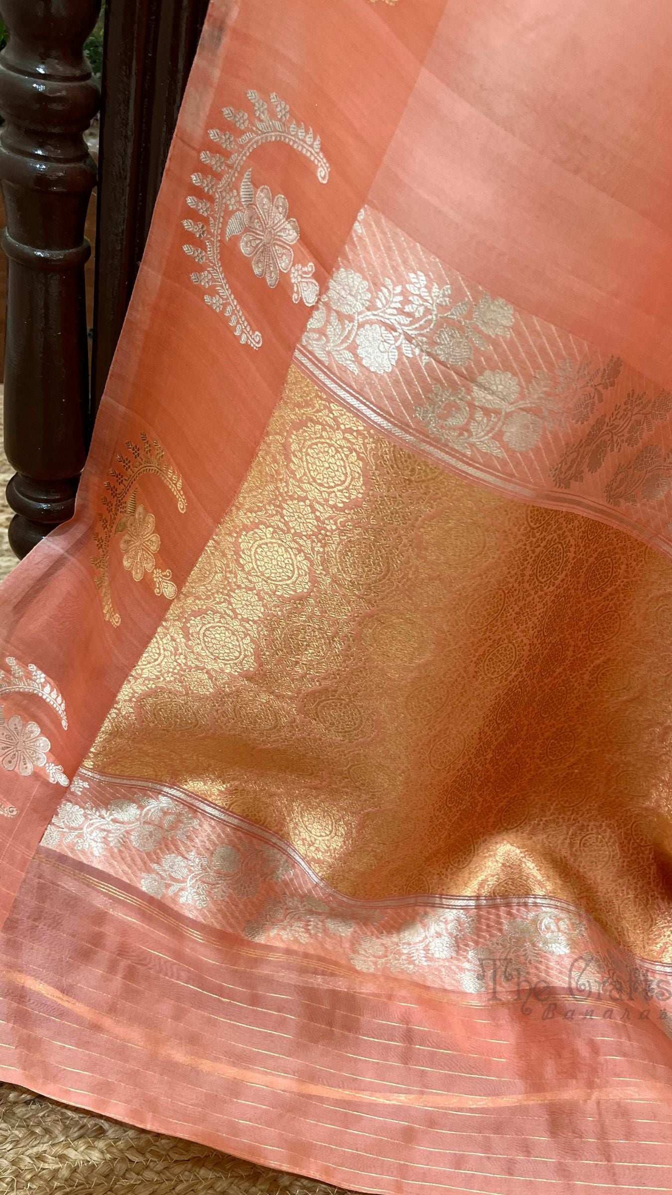 Pure Kora Silk Handloom Banarasi Saree