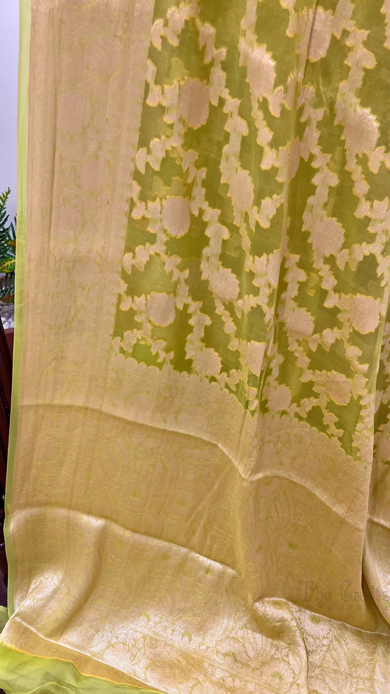 Pure Khaddi Chiffon Banarasi Saree