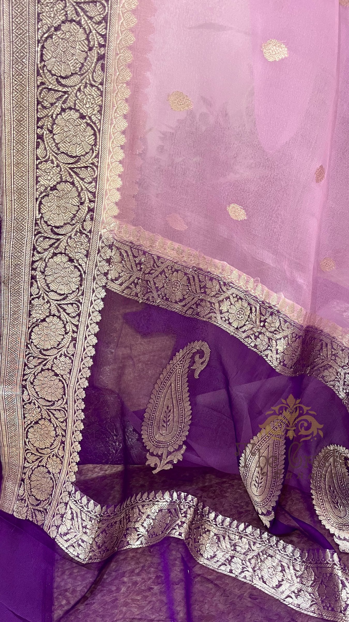 Pure Georgette Handloom Banarasi Saree