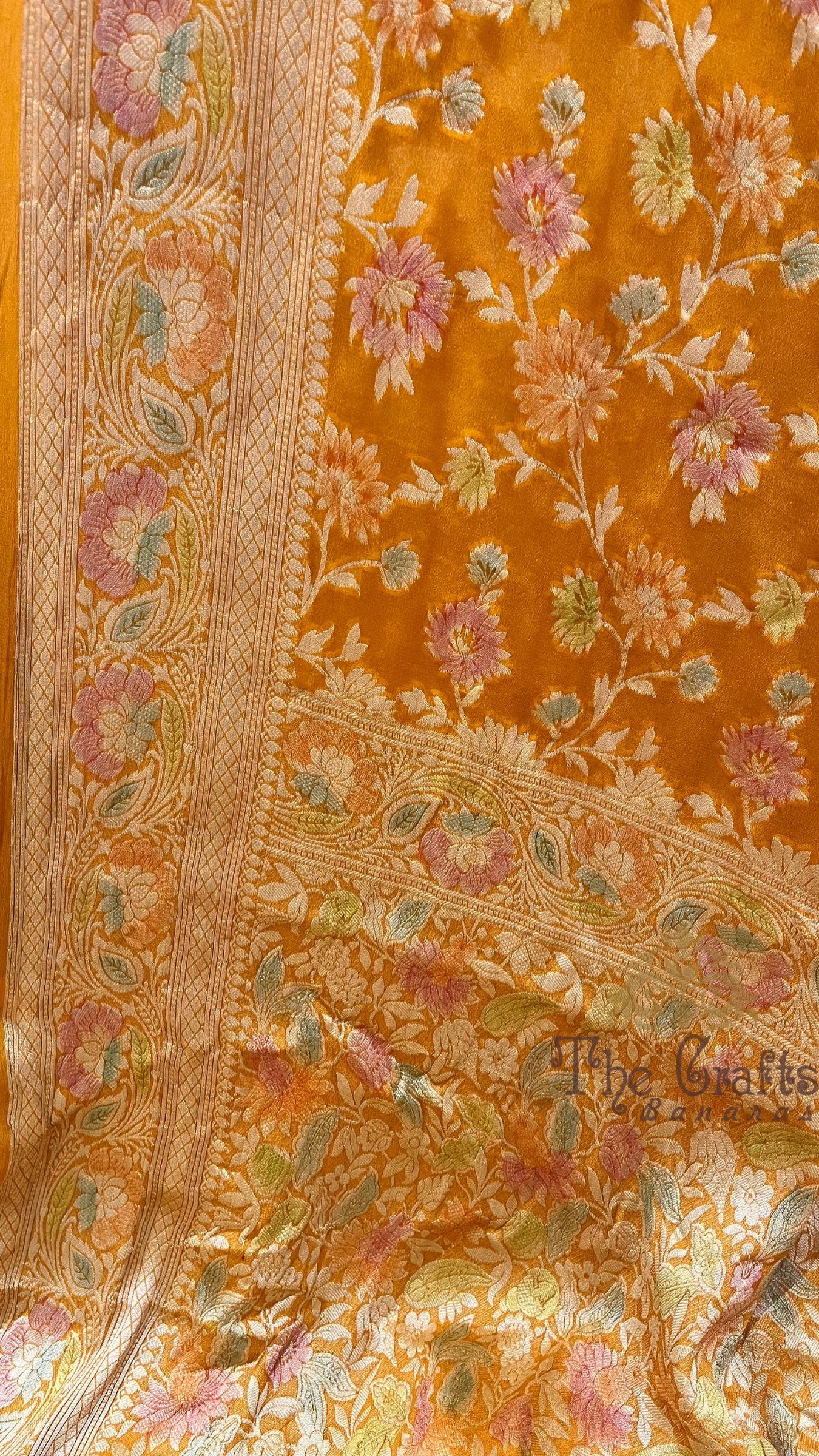 Pure Khaddi Chiffon Banarasi Saree