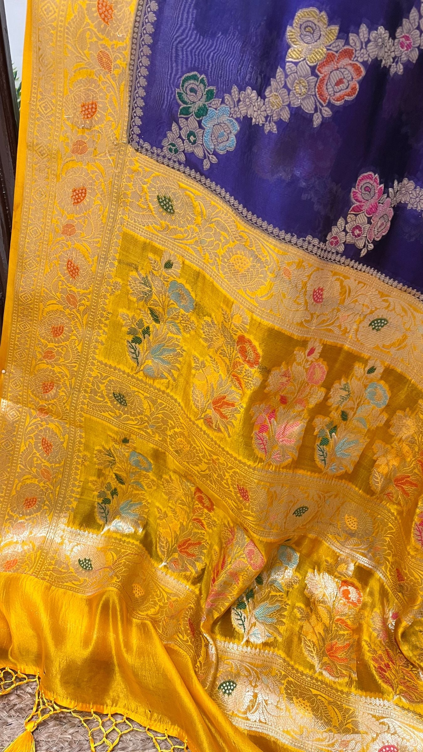 Pure Dupion Silk Banarasi Saree