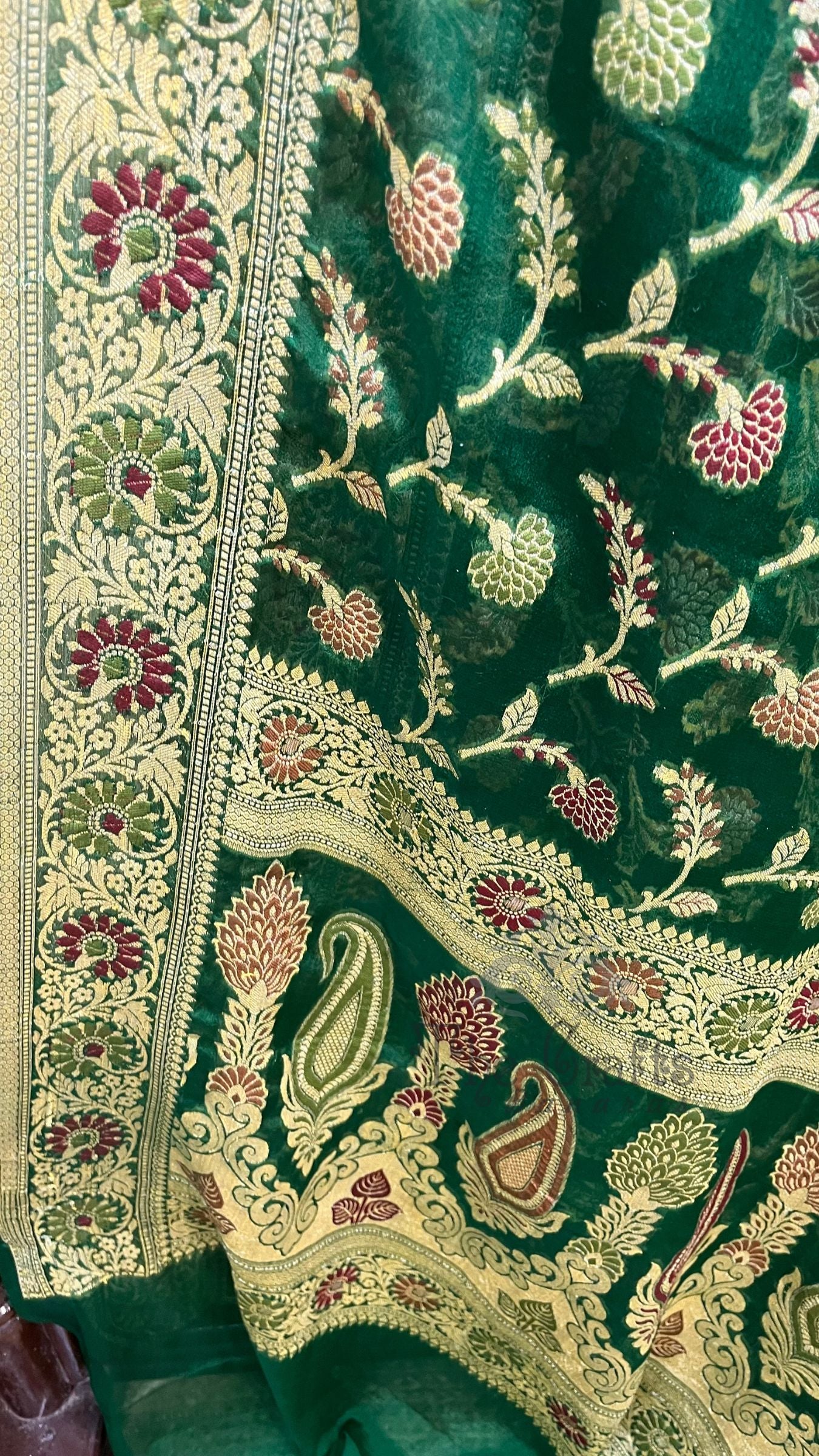 Pure Khaddi Chiffon Banarasi Saree
