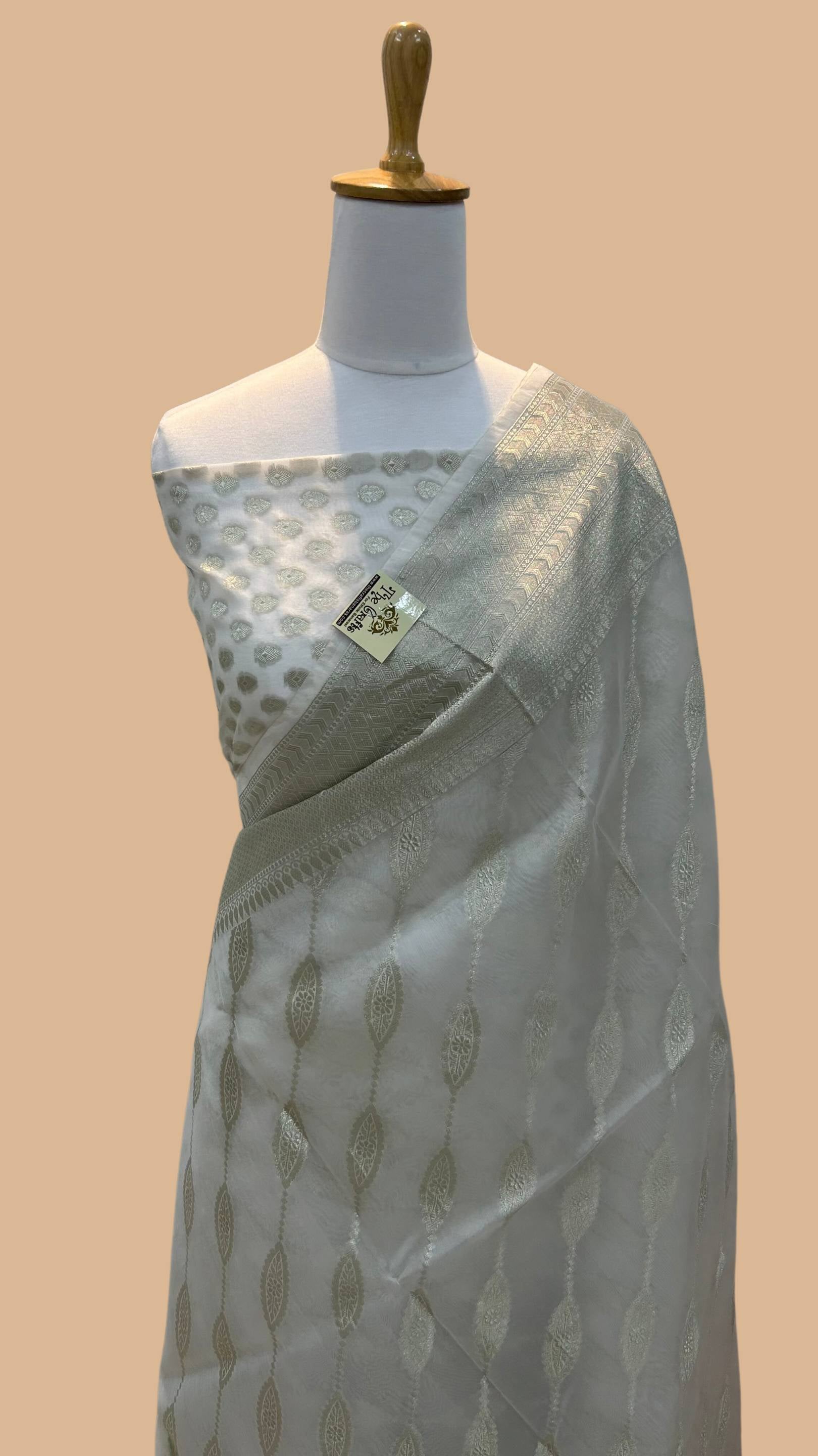 Pure Kora Silk Handloom Banarasi Saree