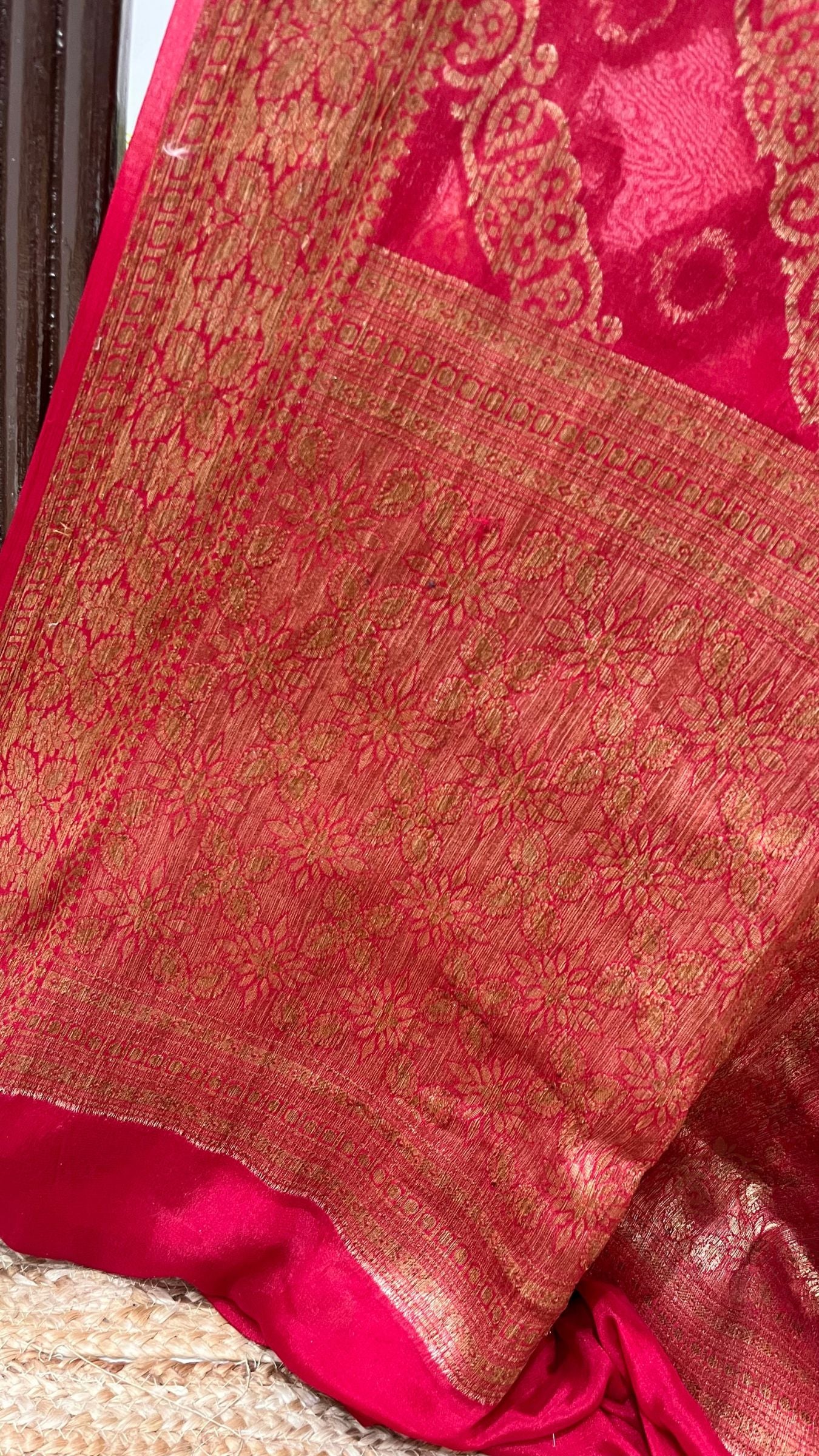 Pure Khaddi Chiffon Banarasi Saree