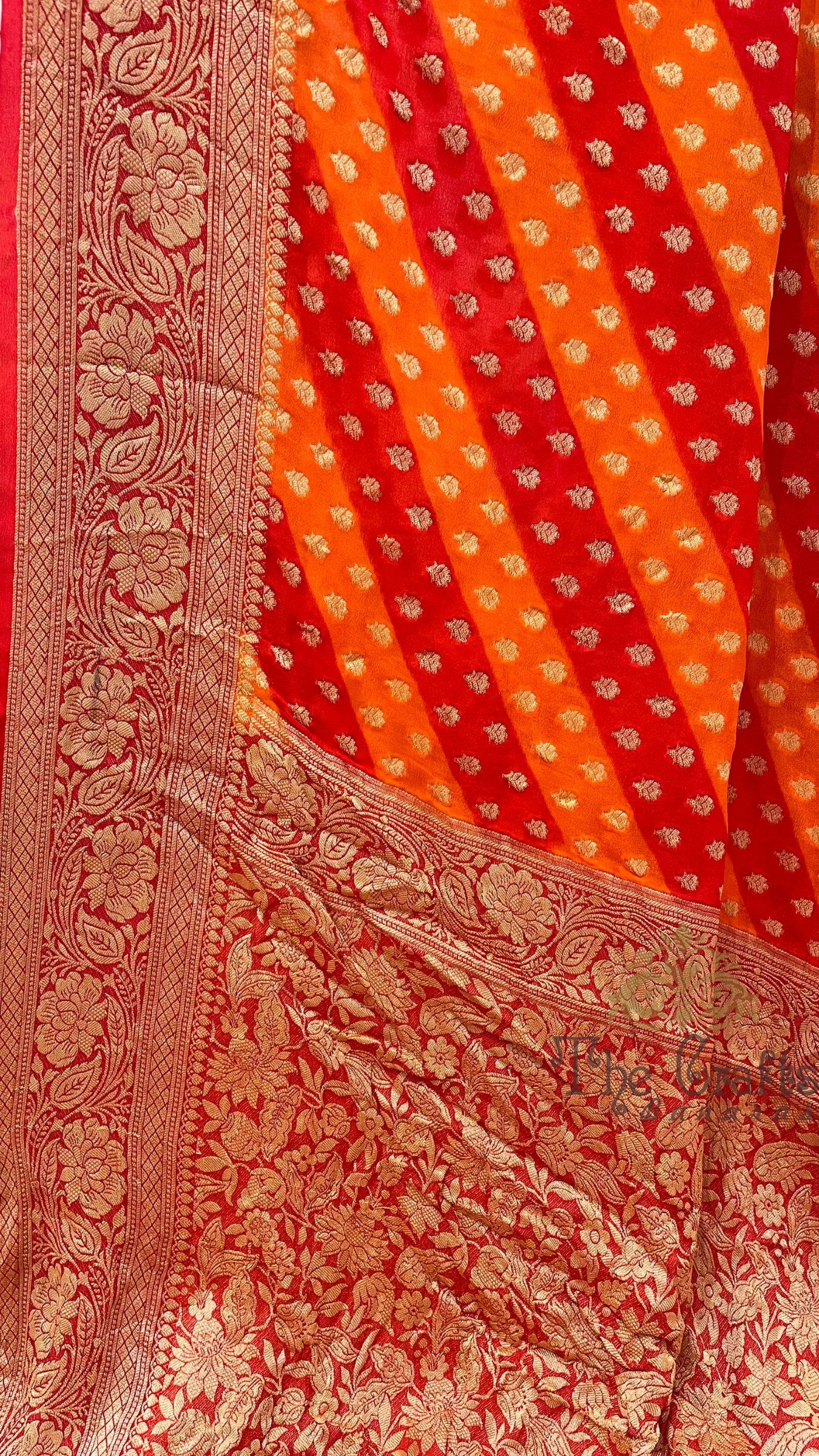 Pure Khaddi Chiffon Banarasi Saree
