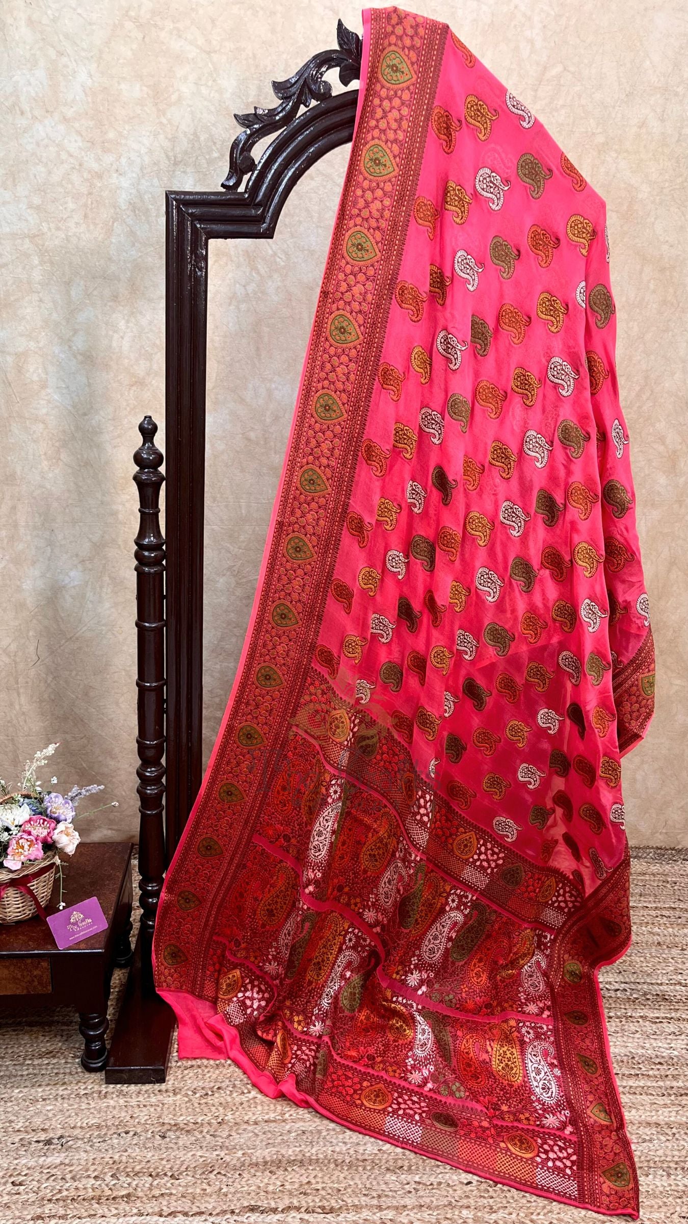 Pure Khaddi Chiffon Banarasi Saree