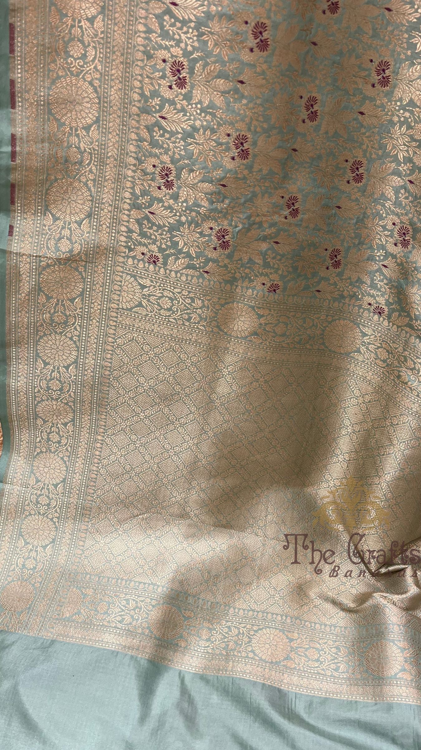 Pure Katan Silk Handloom Banarasi Saree - Tanchui Brocade Meenakari