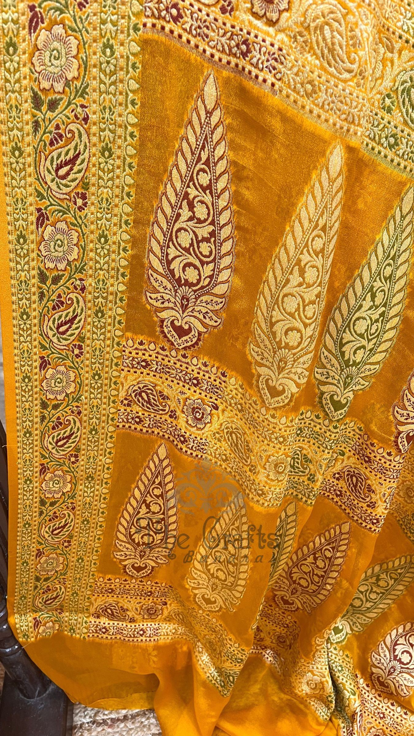 Pure Khaddi Chiffon Banarasi Saree
