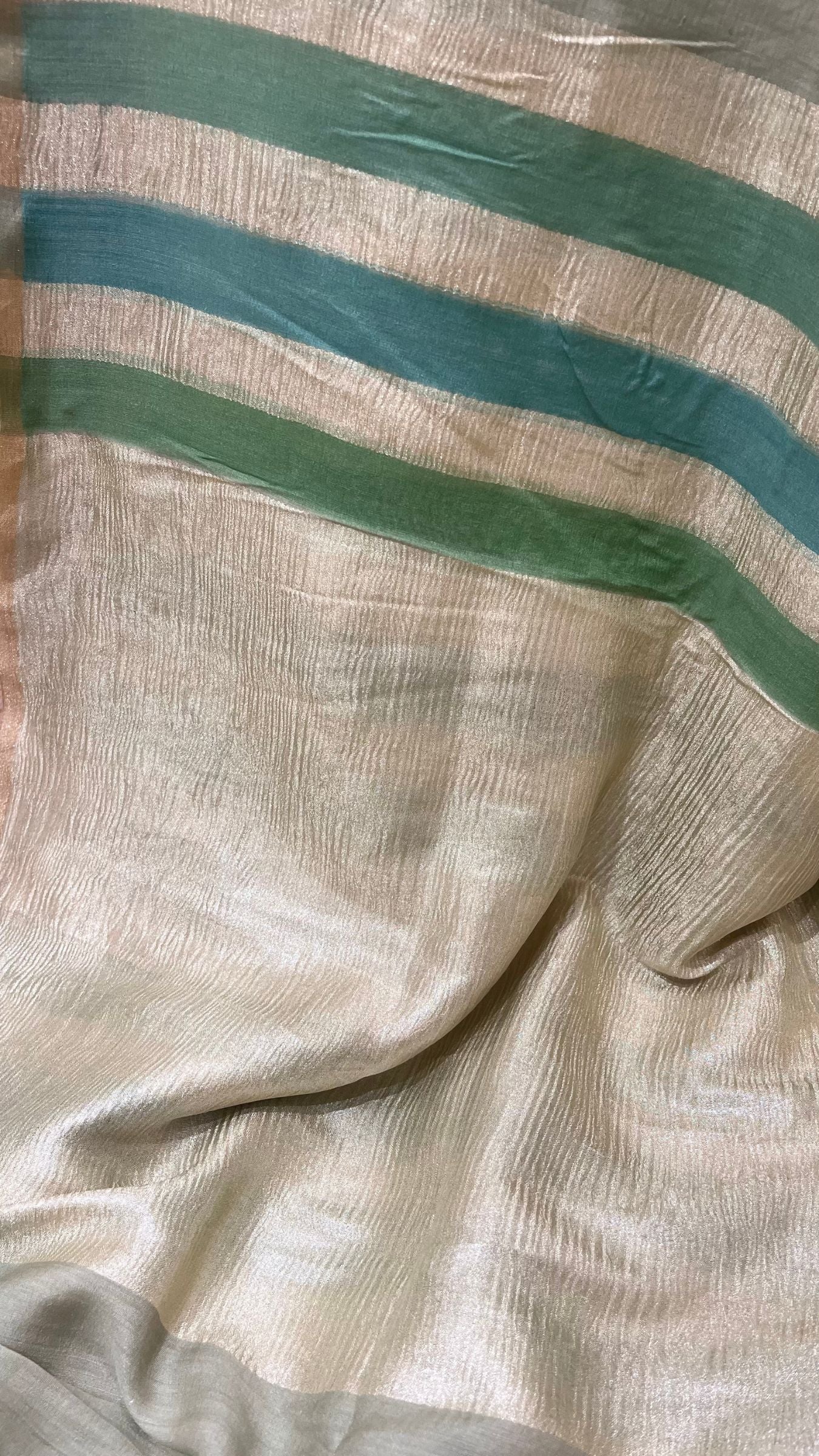 Pure Munga Crush Tissue Silk Banarasi Saree