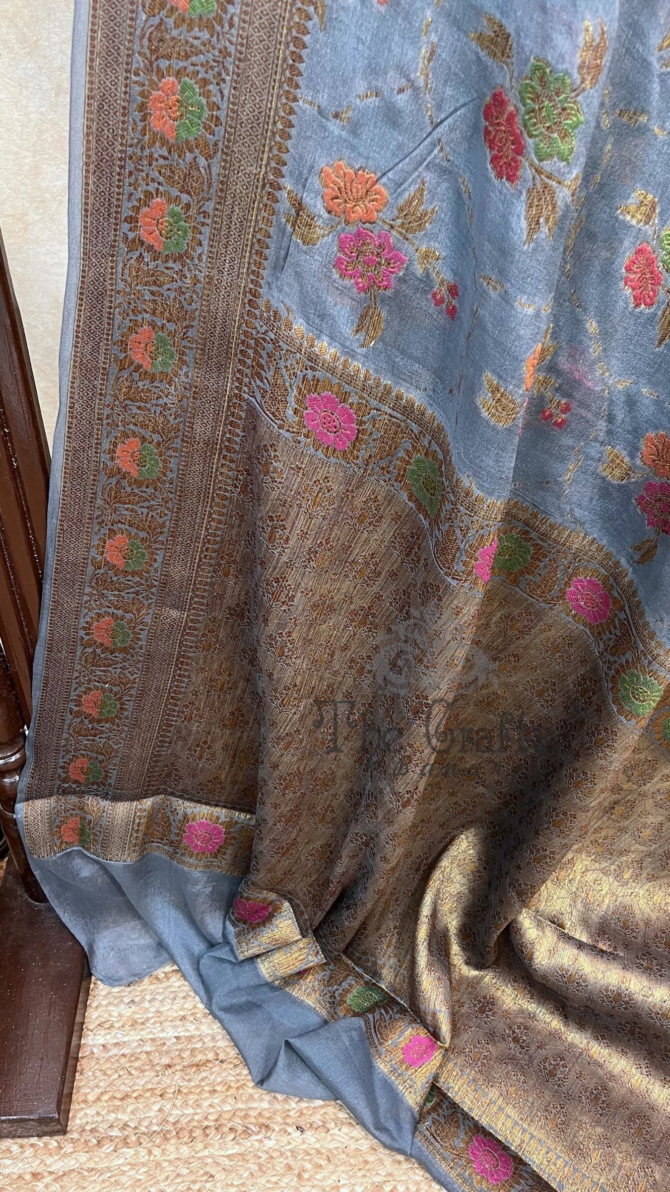 Pure Khaddi Chiffon Banarasi Saree
