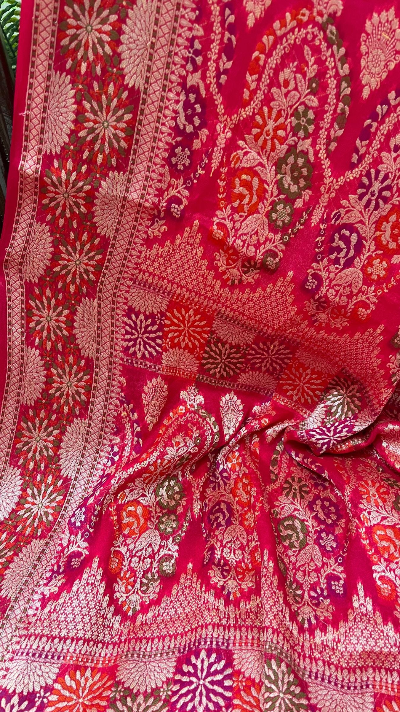 Pure Khaddi Chiffon Banarasi Saree